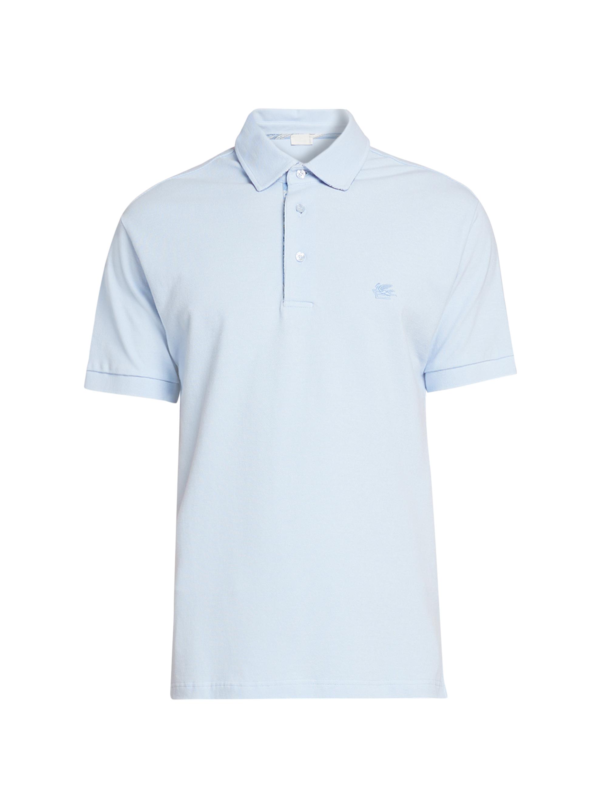 Etro Men's Solid Basic Polo Shirt - Blue