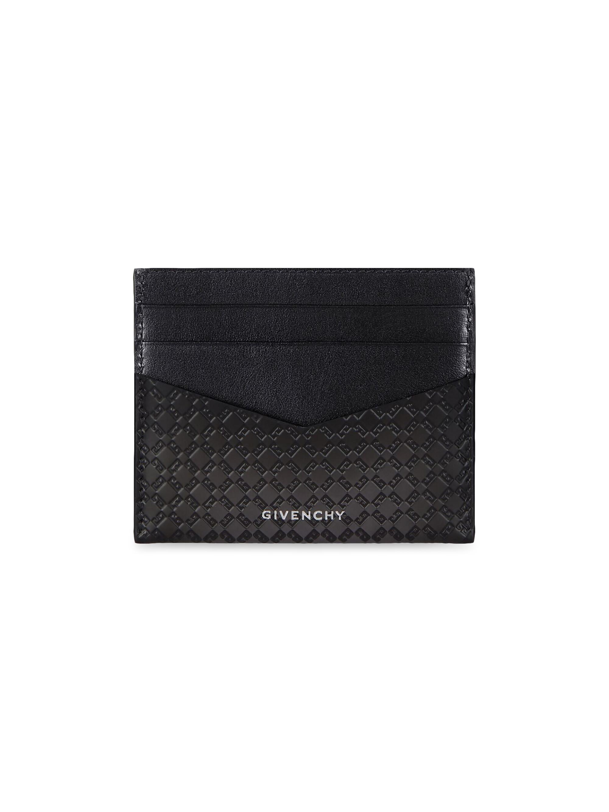 Givenchy Men's Card Holder in Monogram 72 Leather - Dark Grey