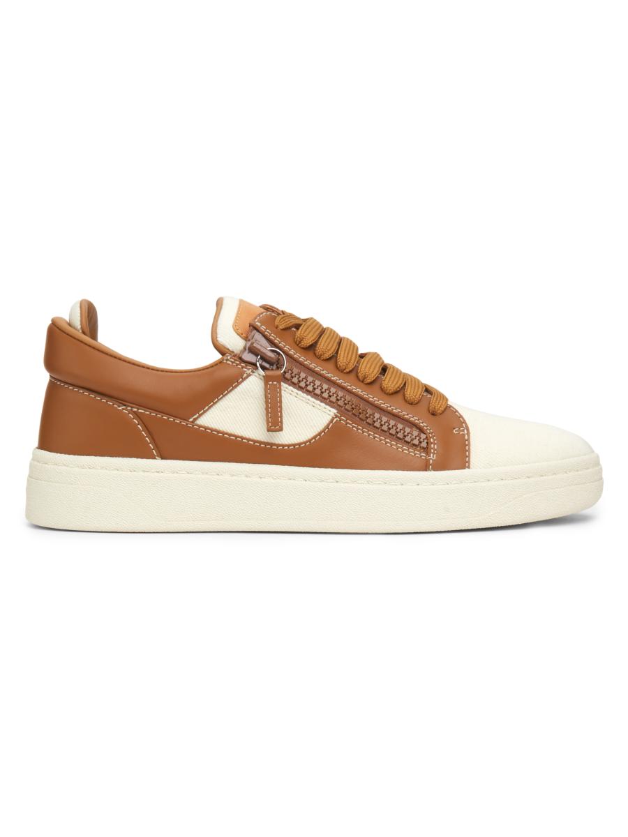 Giuseppe Zanotti Leather & Canvas Low-Top Sneakers | Saks
