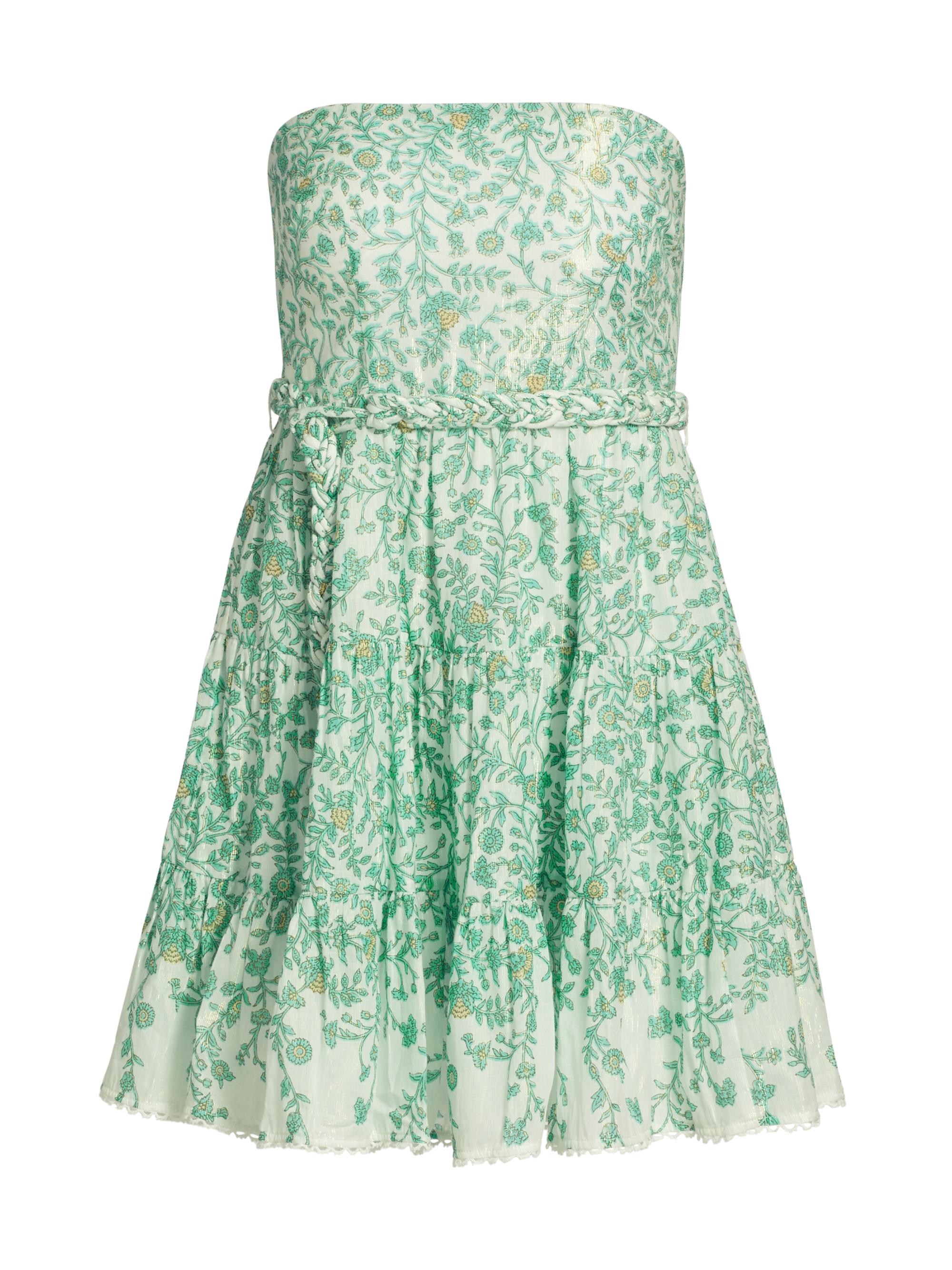 Poupette St Barth Women's Christine Strapless Minidress - Green Lazuli