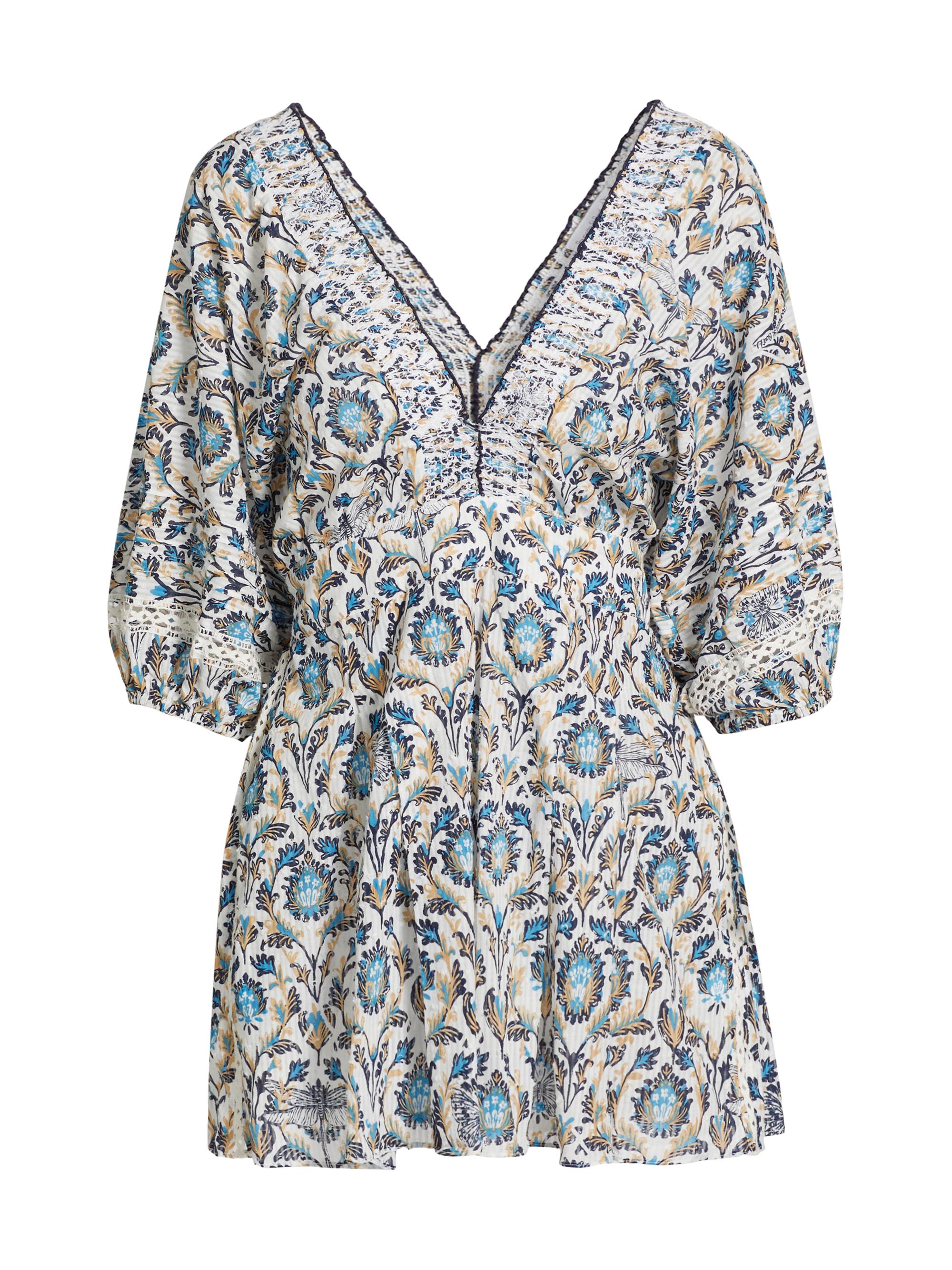 Poupette St Barth Women's Chantal Printed Cotton Short Jumpsuit - Black Victorian