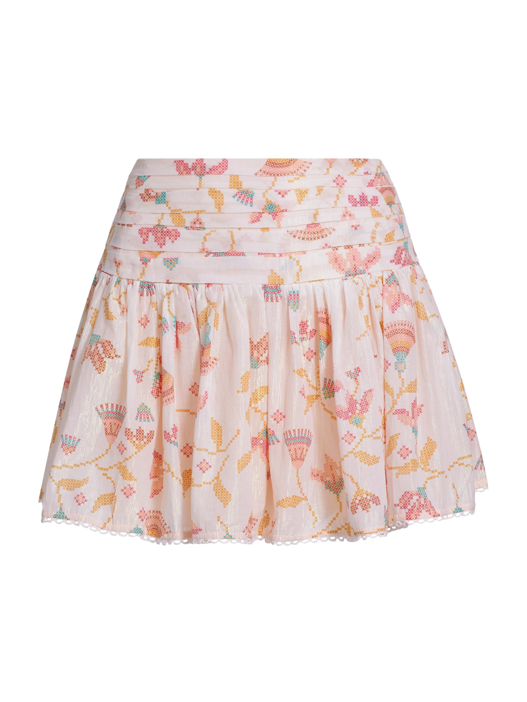Poupette St Barth Women's Colleen Floral A-Line Miniskirt - Pink Ylang Ylang