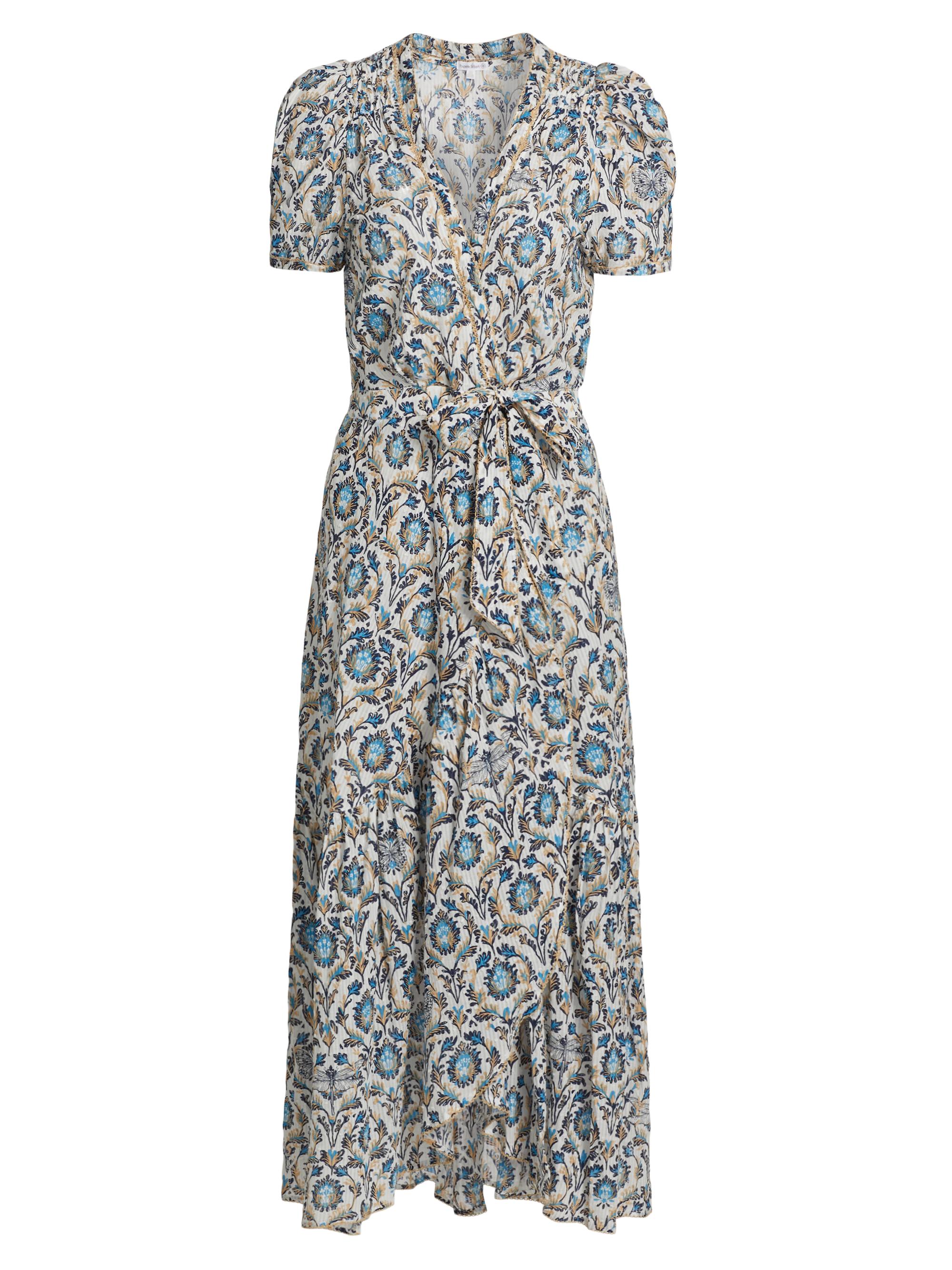 Poupette St Barth Women's Baba Shimmer Midi Wrap Dress - Black Victorian