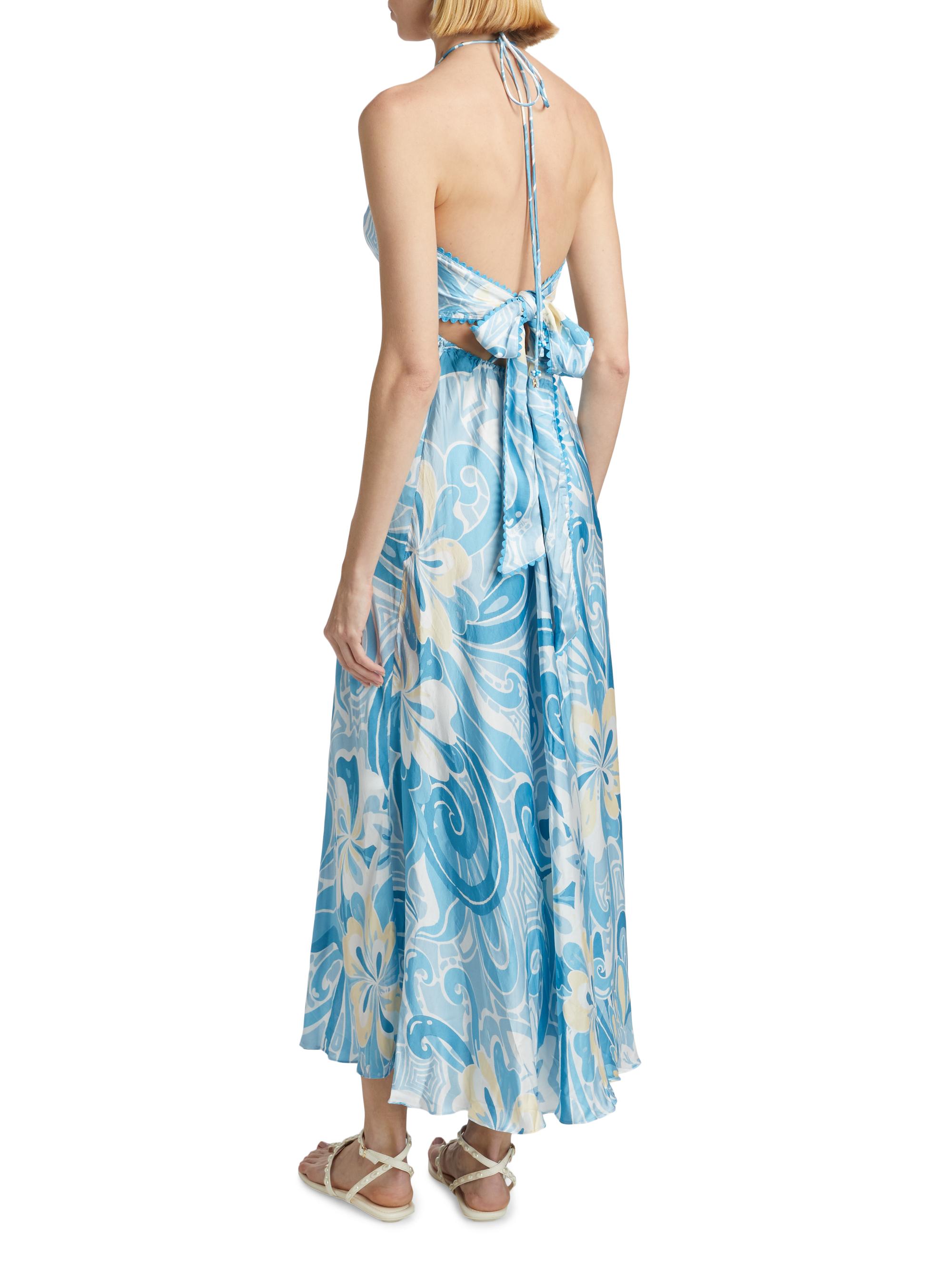 Carla Floral Halter Maxi Dress