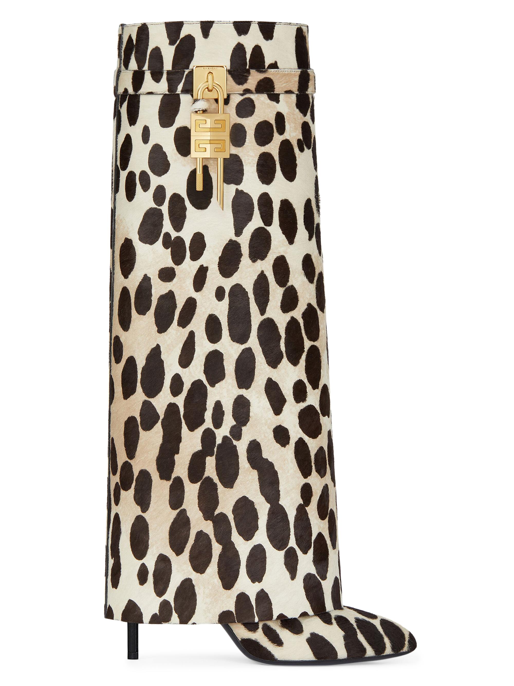 Givenchy Women's Shark Lock Stiletto Boots - Black Beige