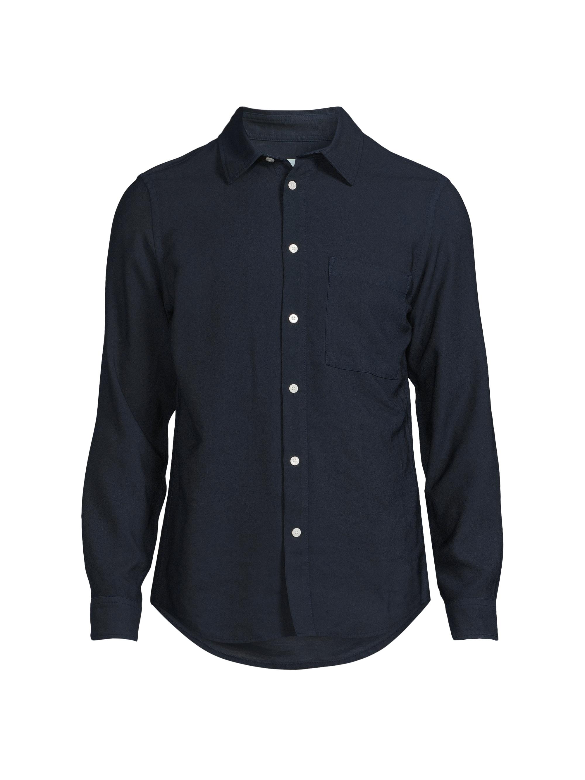 NN07 Men's Asher Woven Button-Front Shirt - Navy Blue