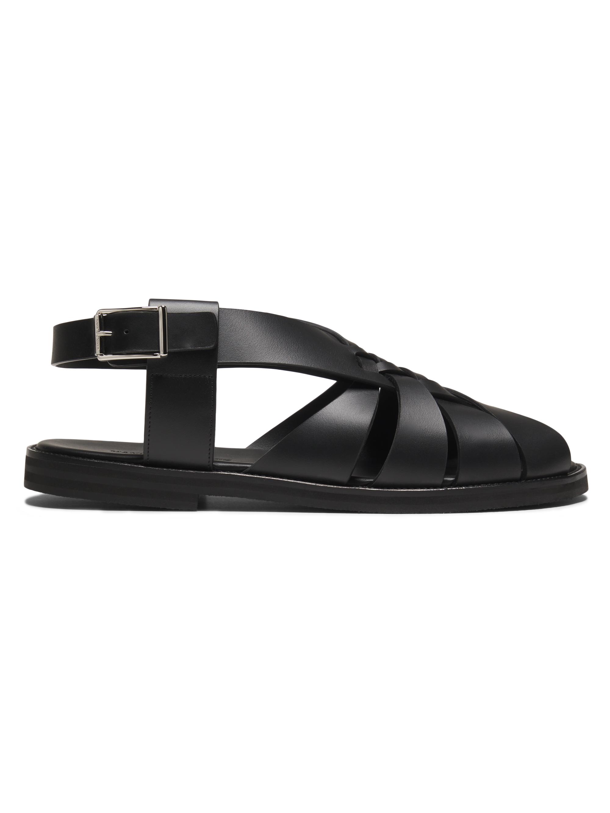 Manolo Blahnik Zale Fisherman Leather Sandals | Saks Fifth Avenue