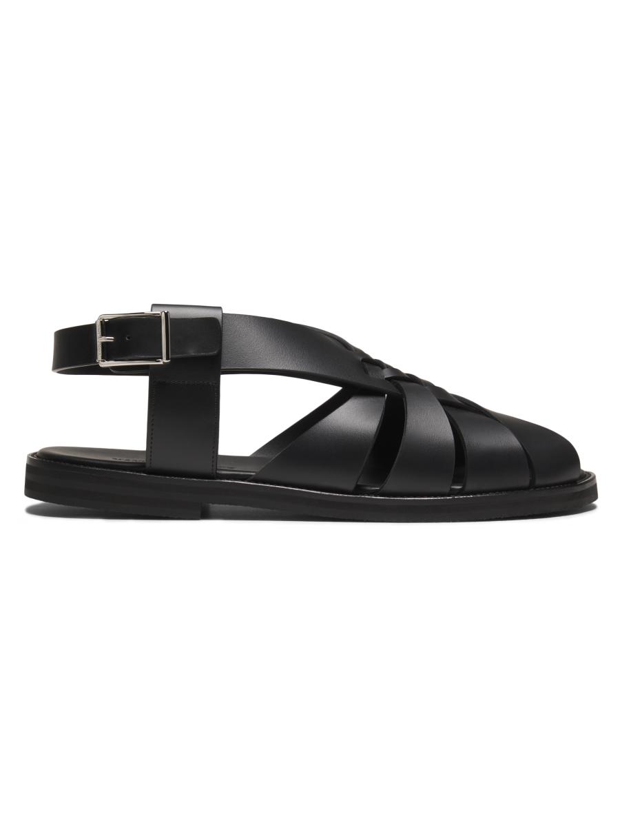 Manolo Blahnik Zale Fisherman Leather Sandals | Saks Fifth Avenue