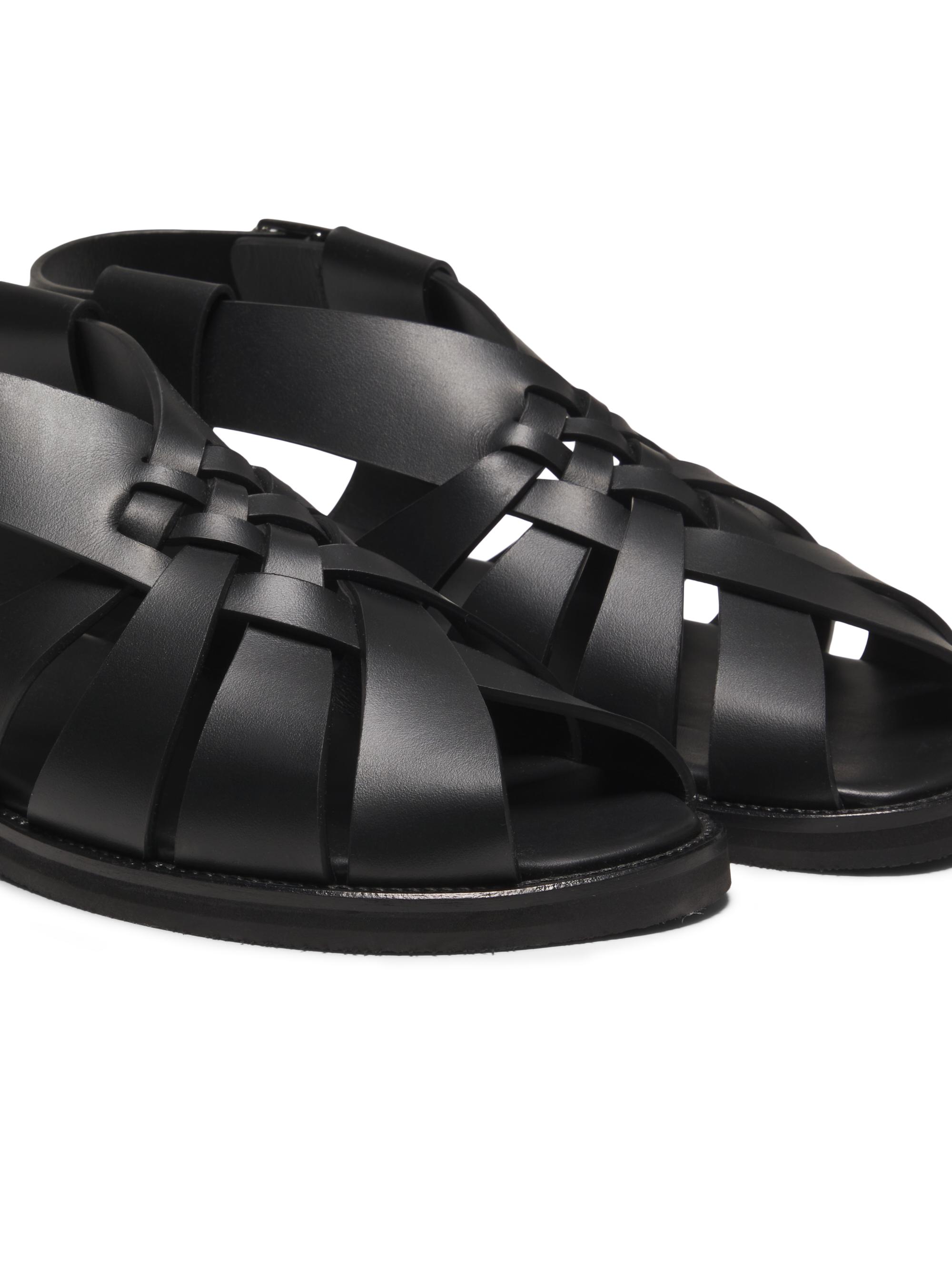 Manolo Blahnik Zale Fisherman Leather Sandals | Saks Fifth Avenue