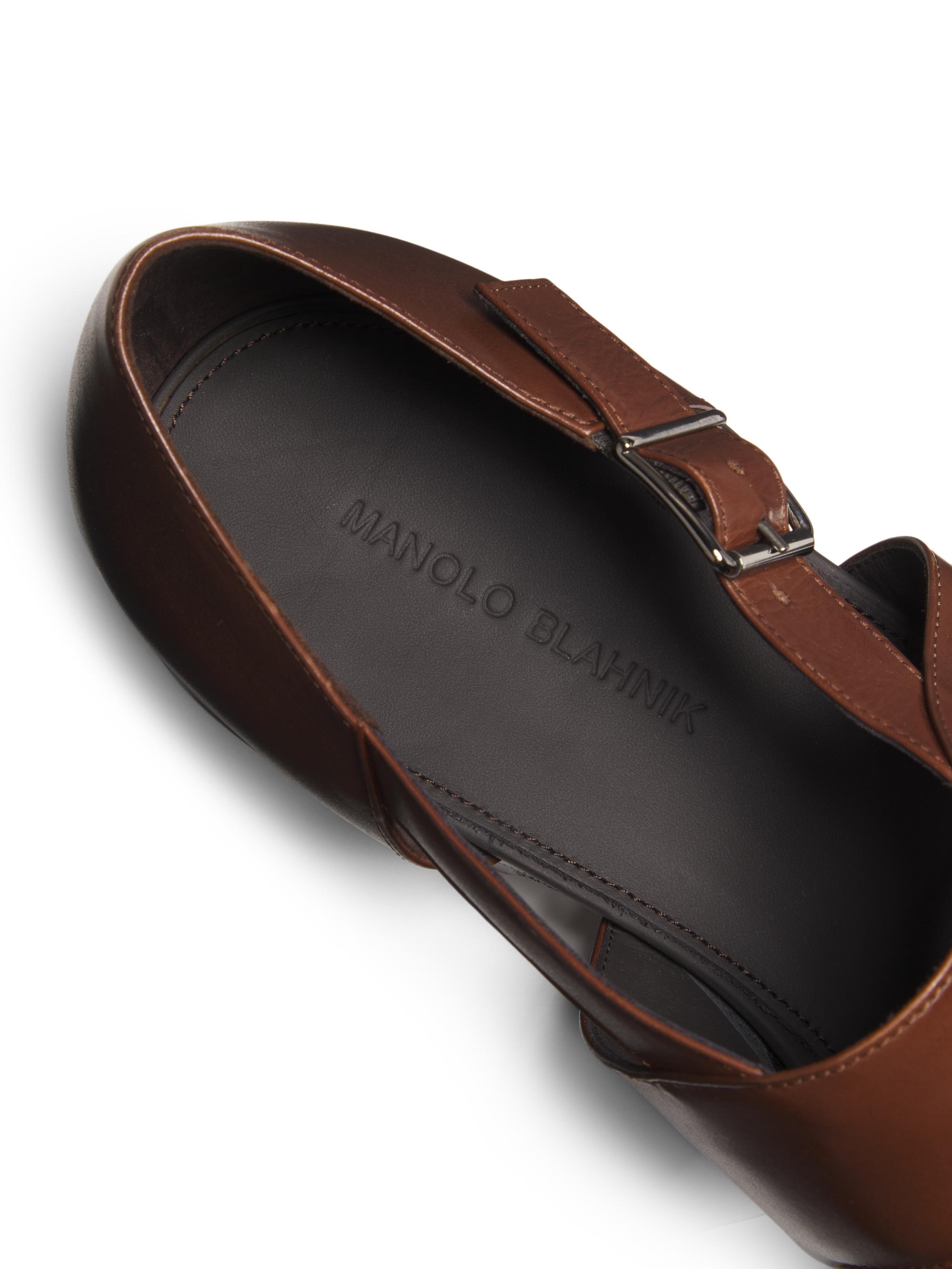 新品未使用MANOLO BLAHNIK ブラウン スリングバック MANOLOBLAHNIK (マノロブラニク) スエードスリングバック