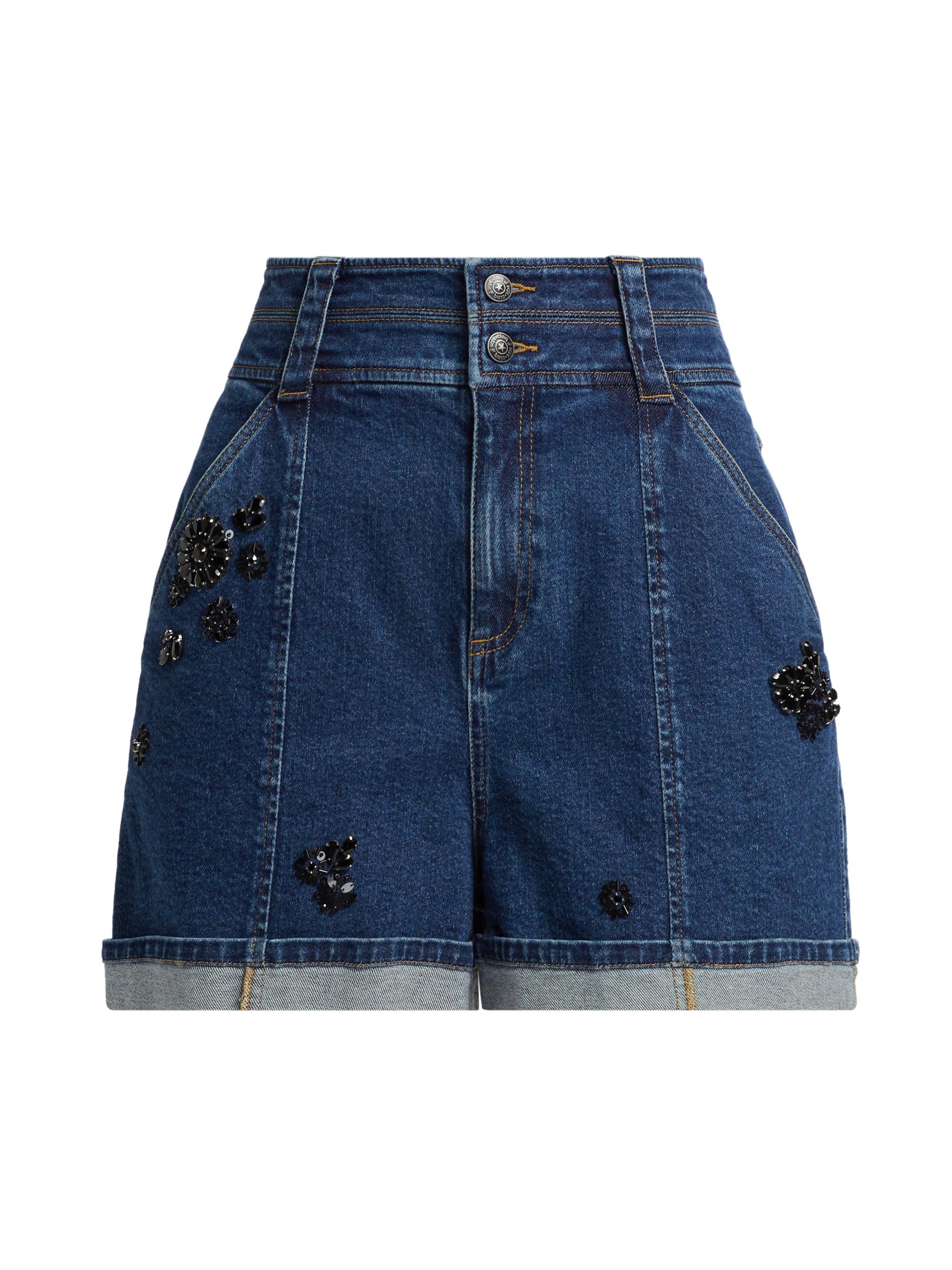 Cinq Ã  Sept Women's Marin Embellished Denim Shorts - Ocean