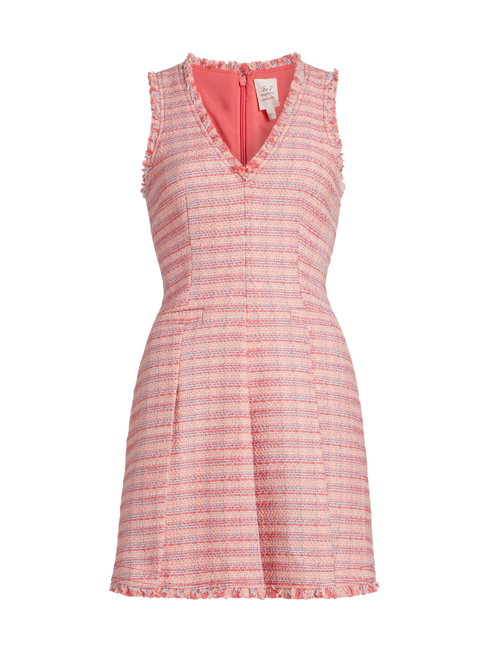 Cinq à Sept Women's Matilda Tweed Dress - Sugar Coral Multi