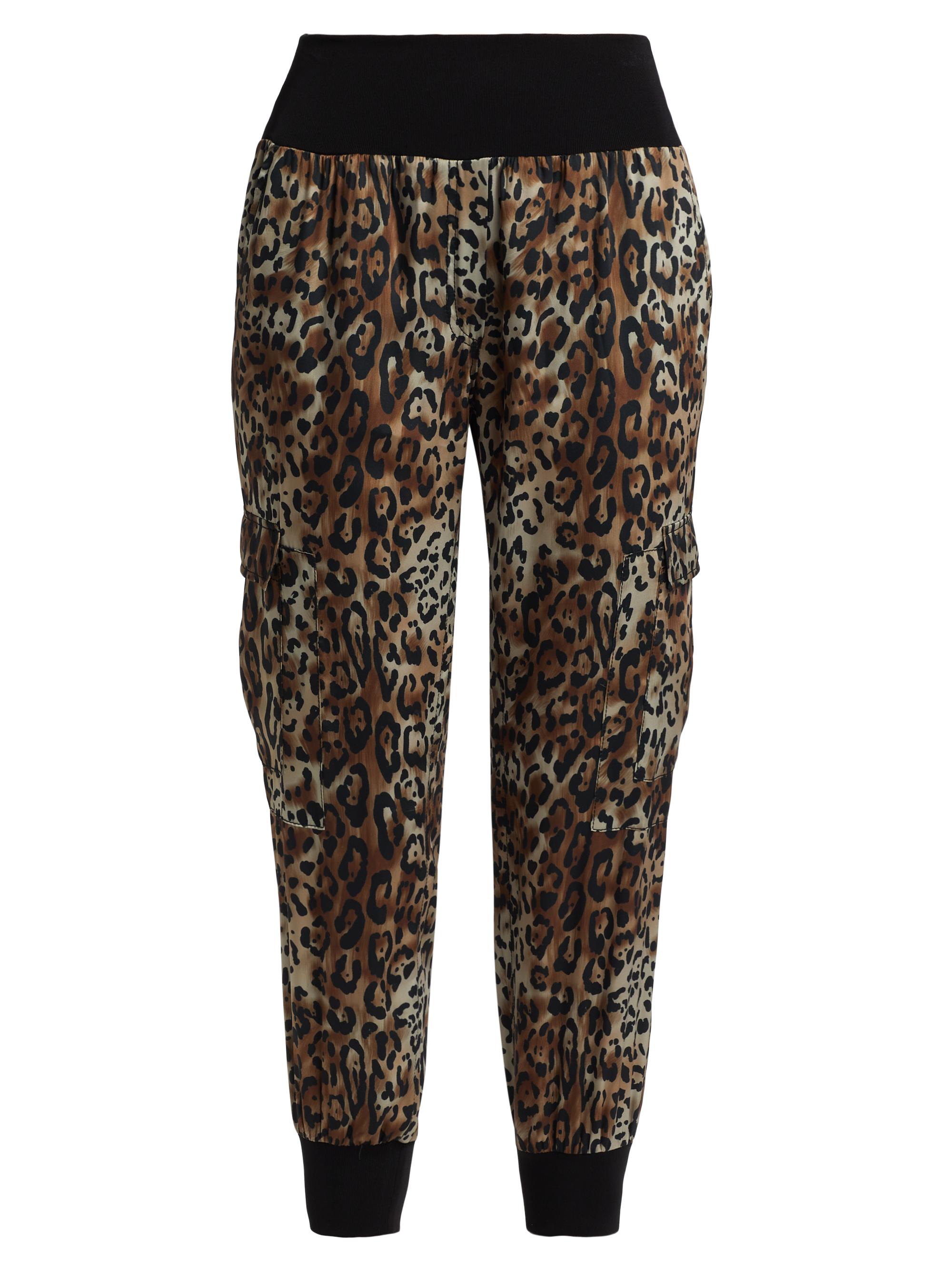 CINQ A SEPT Women's Giles Leopard Utility Pants - Black Sahara