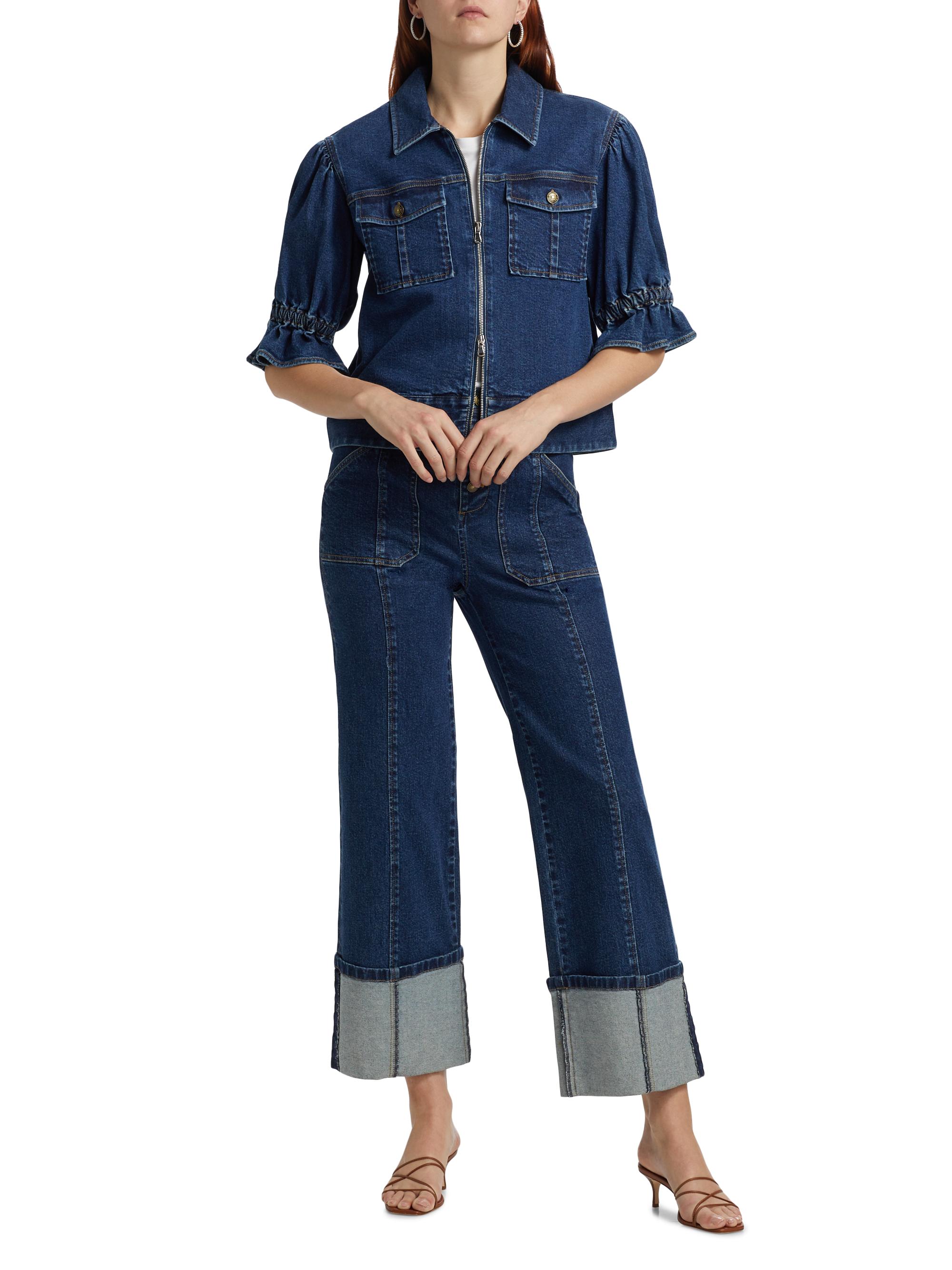 HOLIDAY PUFF SLEEVE DENIM JACKET Ⅱ 0400022173967_OCEAN?wid=830&