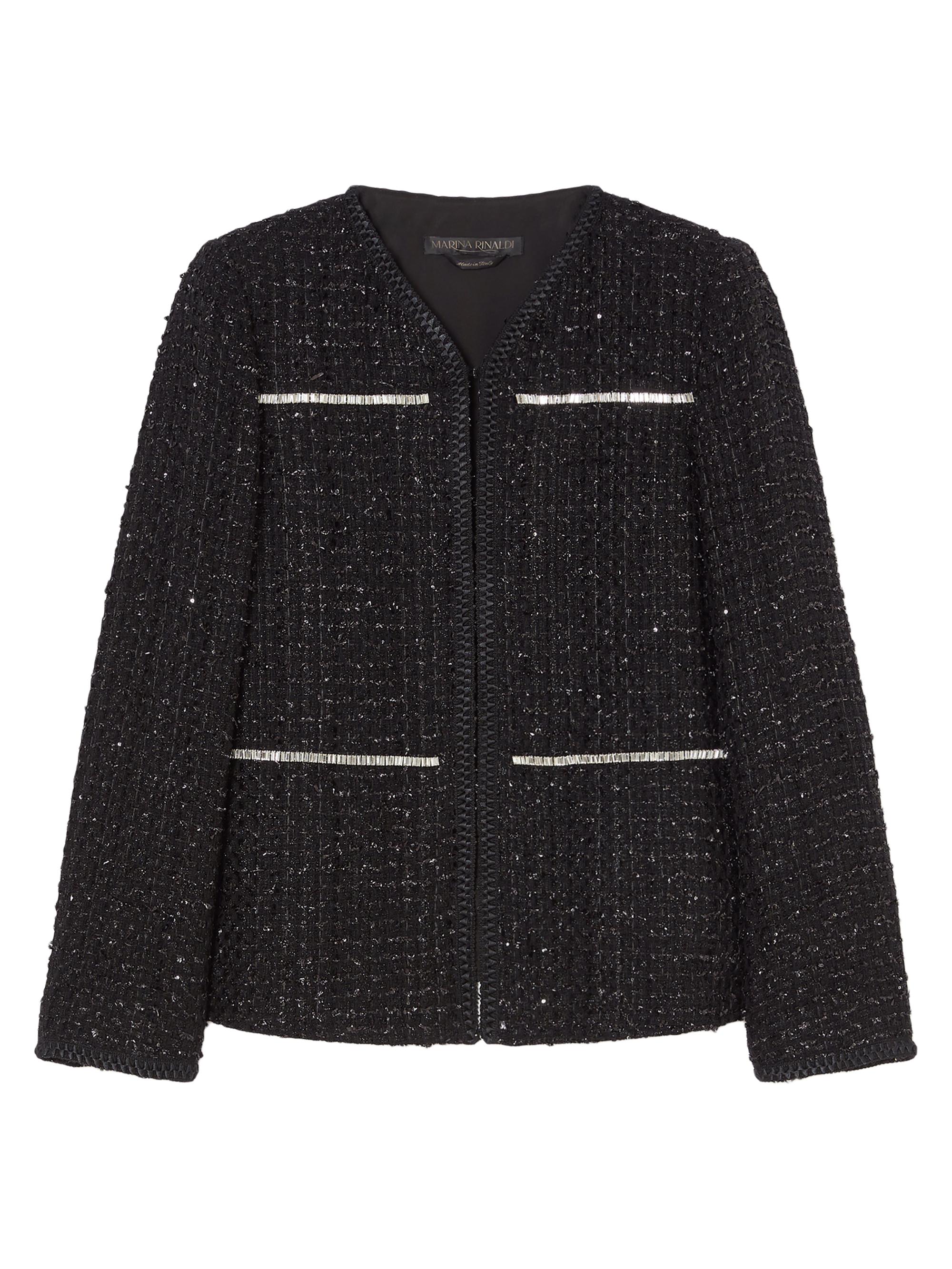 Marina Rinaldi Women's Elegante Fungo Tweed Jacket - Black