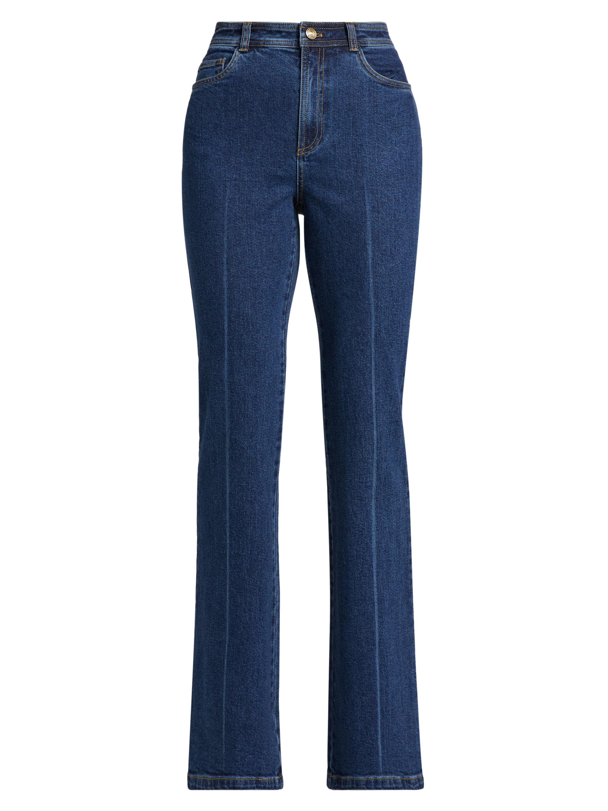 Cinq à Sept Shailene Crease-Front High-Rise Flare Jeans Saks