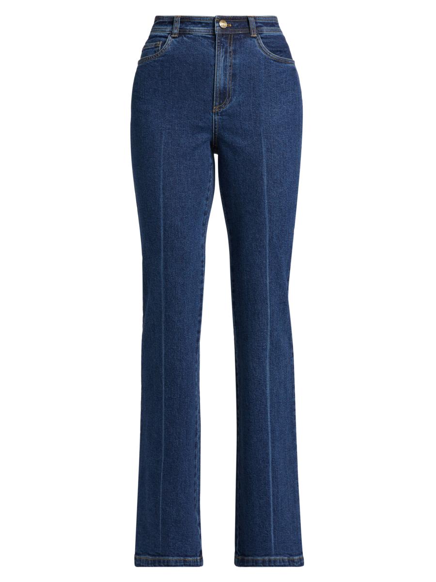 Cinq À Sept Women's Shailene Crease-front High-rise Flare Jeans In Blue