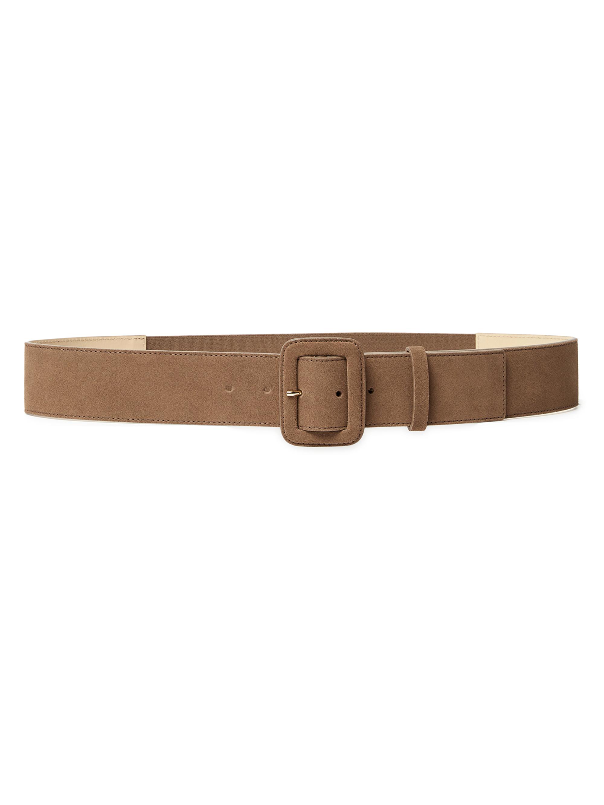 Marina Rinaldi Women's Olmo Classic Suede Belt - Turtledove