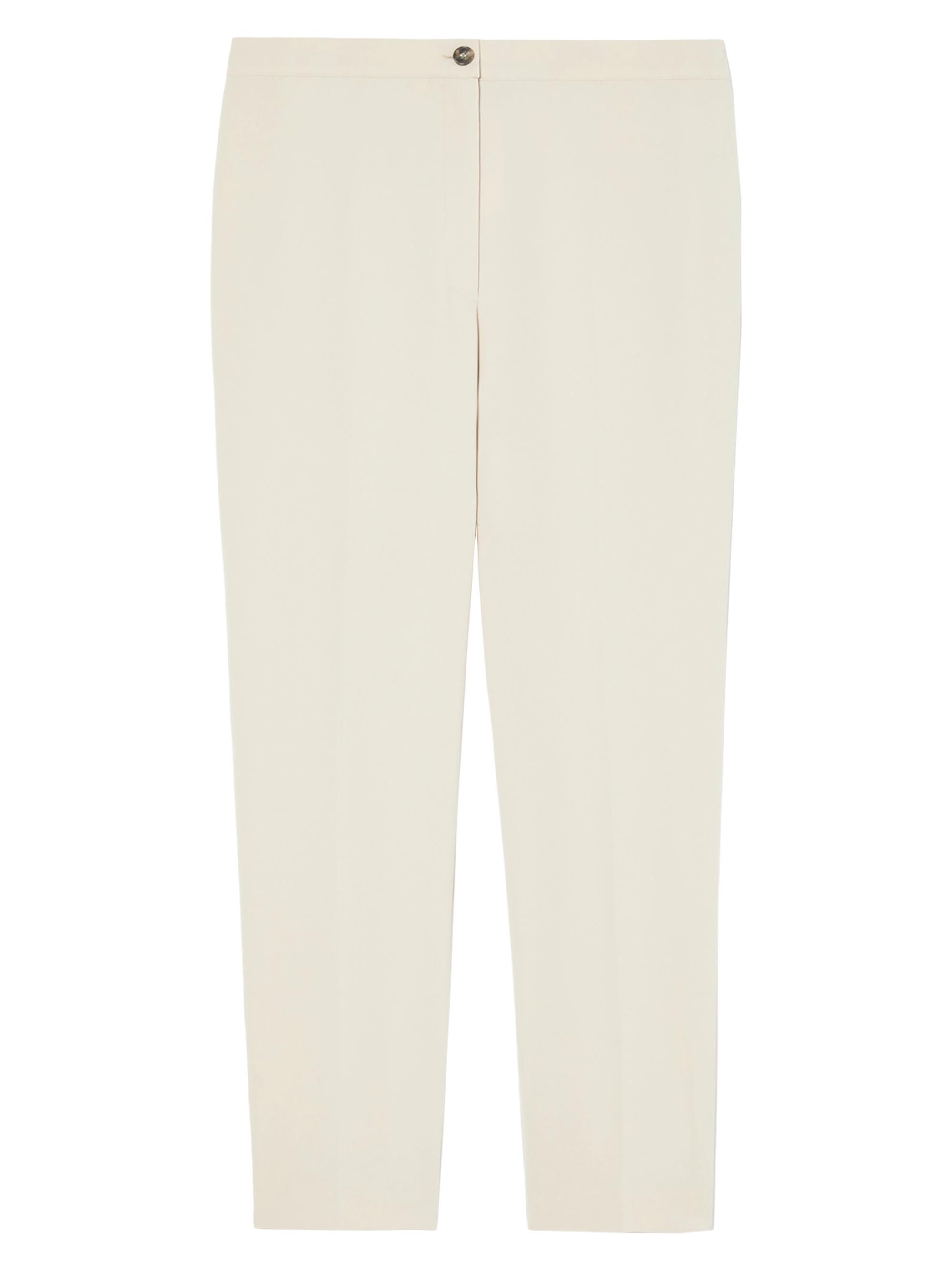 Marina Rinaldi Women's Plus Ravel High-Rise Slim-Fit Trousers - Beige