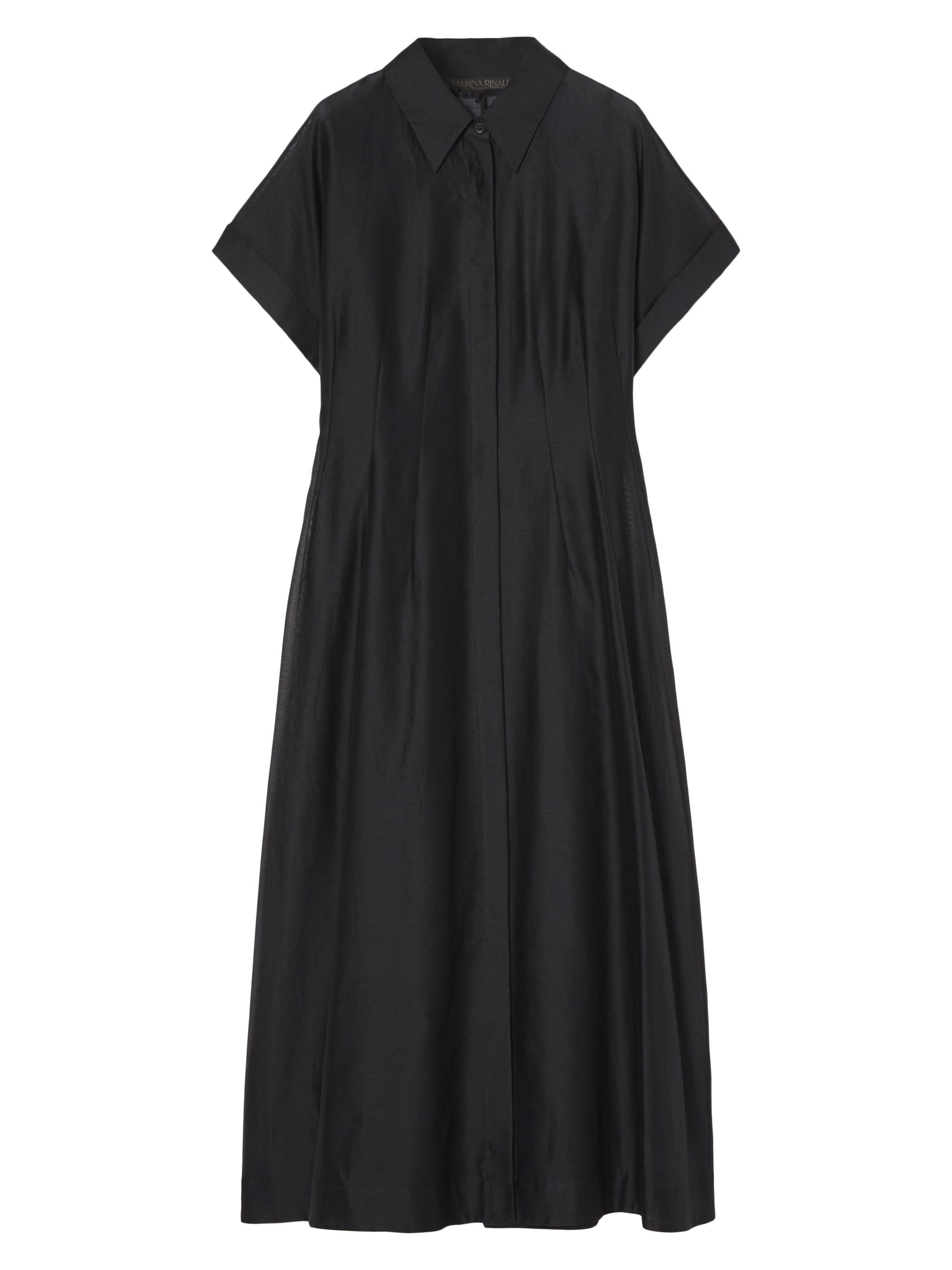 Marina Rinaldi Women's Plus Candia Cotton-Silk Midi-Shirtdress - Black