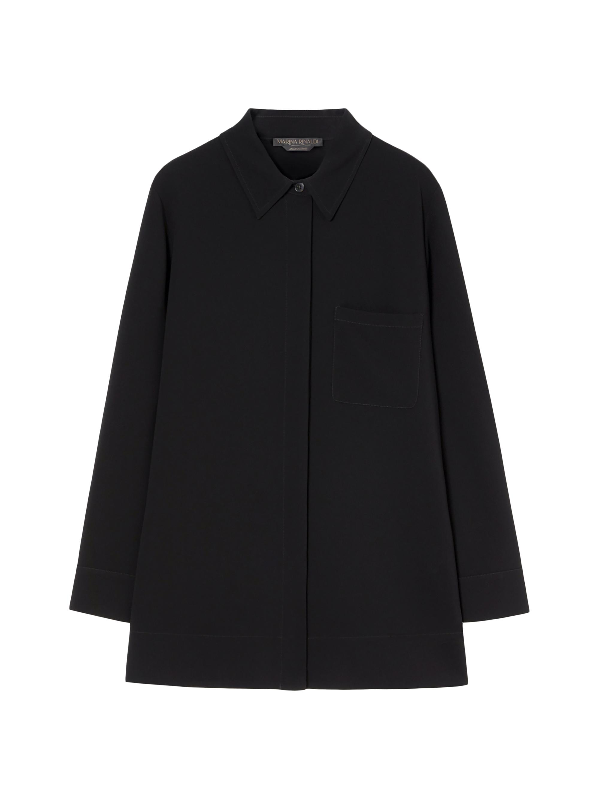 Marina Rinaldi Women's Plus Legge Button-Front Shirt - Black