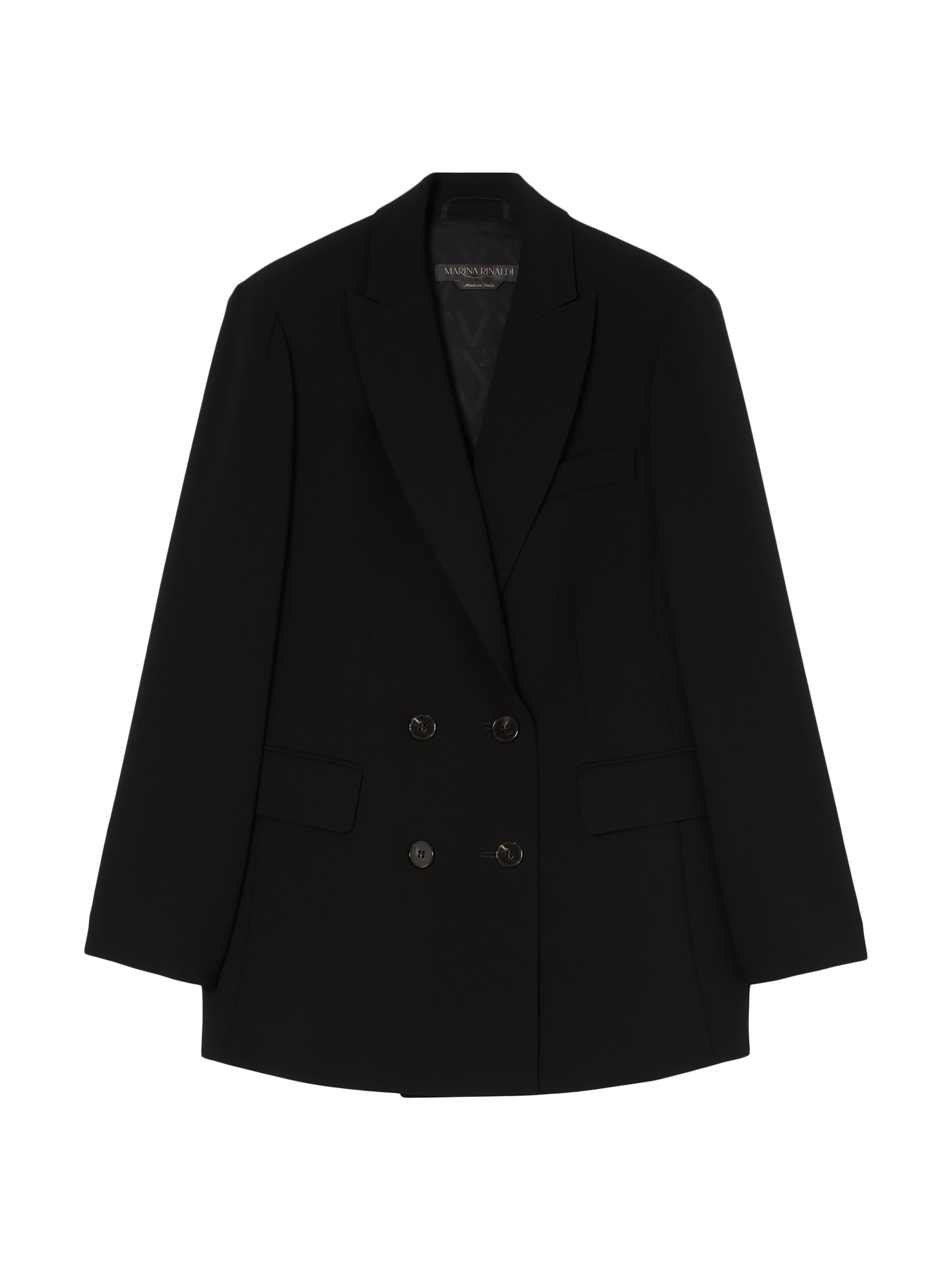 Marina Rinaldi Women's Plus Fox Double-Breasted Jacket - Black