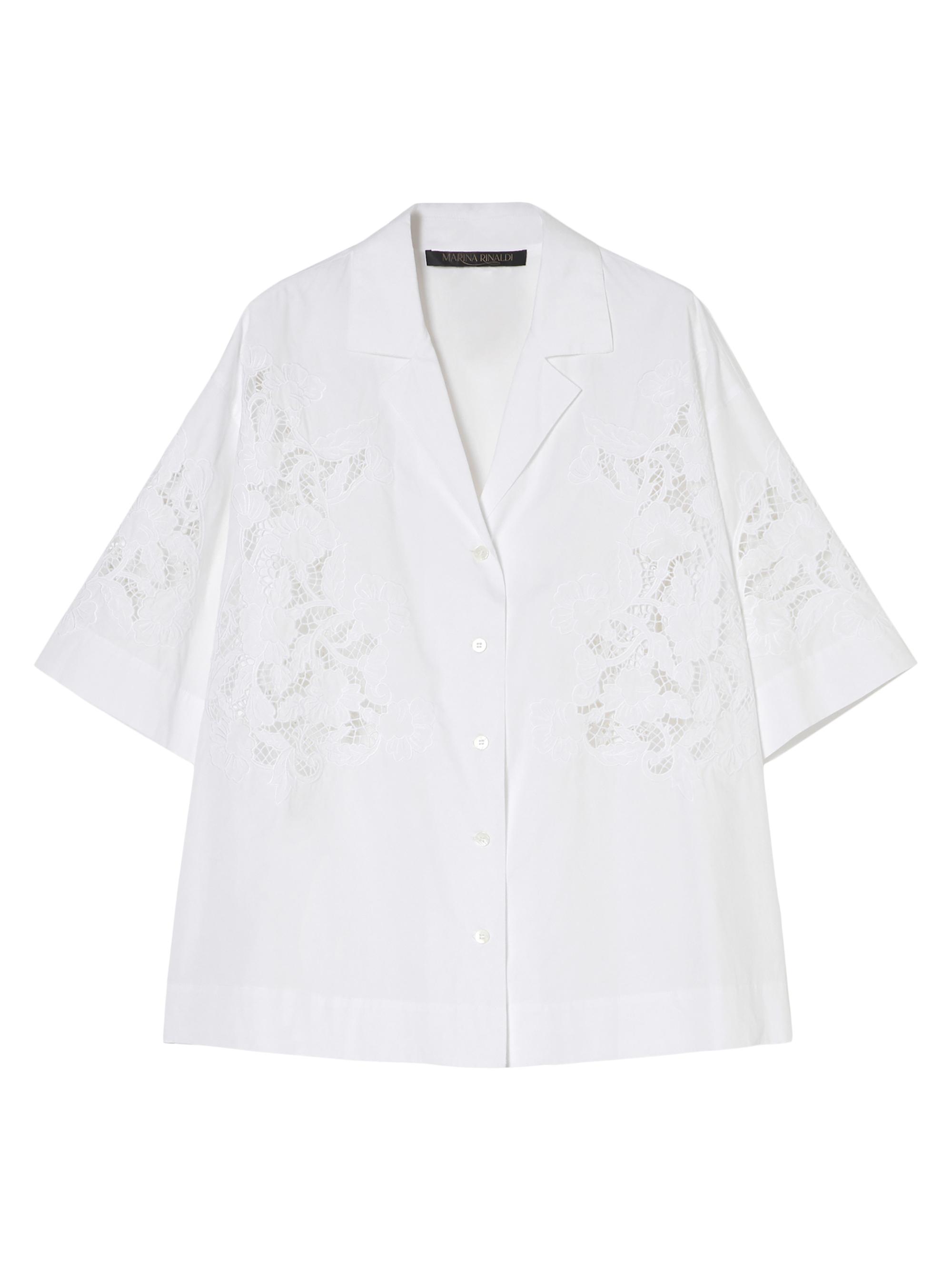 Marina Rinaldi Women's Plus Turchia Floral Broderie Anglaise Shirt - Optical White