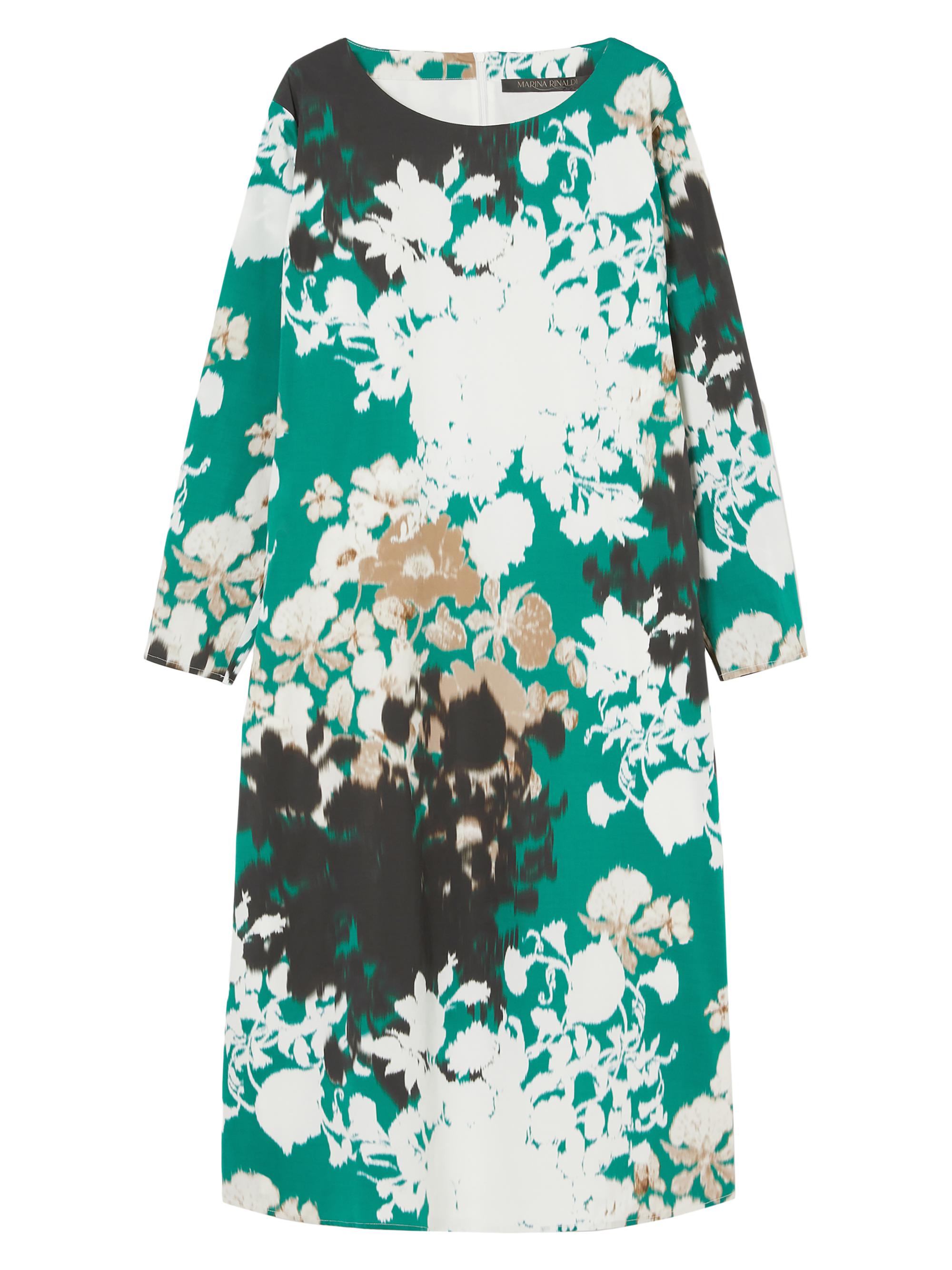 Marina Rinaldi Women's Plus Floral Stretch Cotton Midi-Dress - White