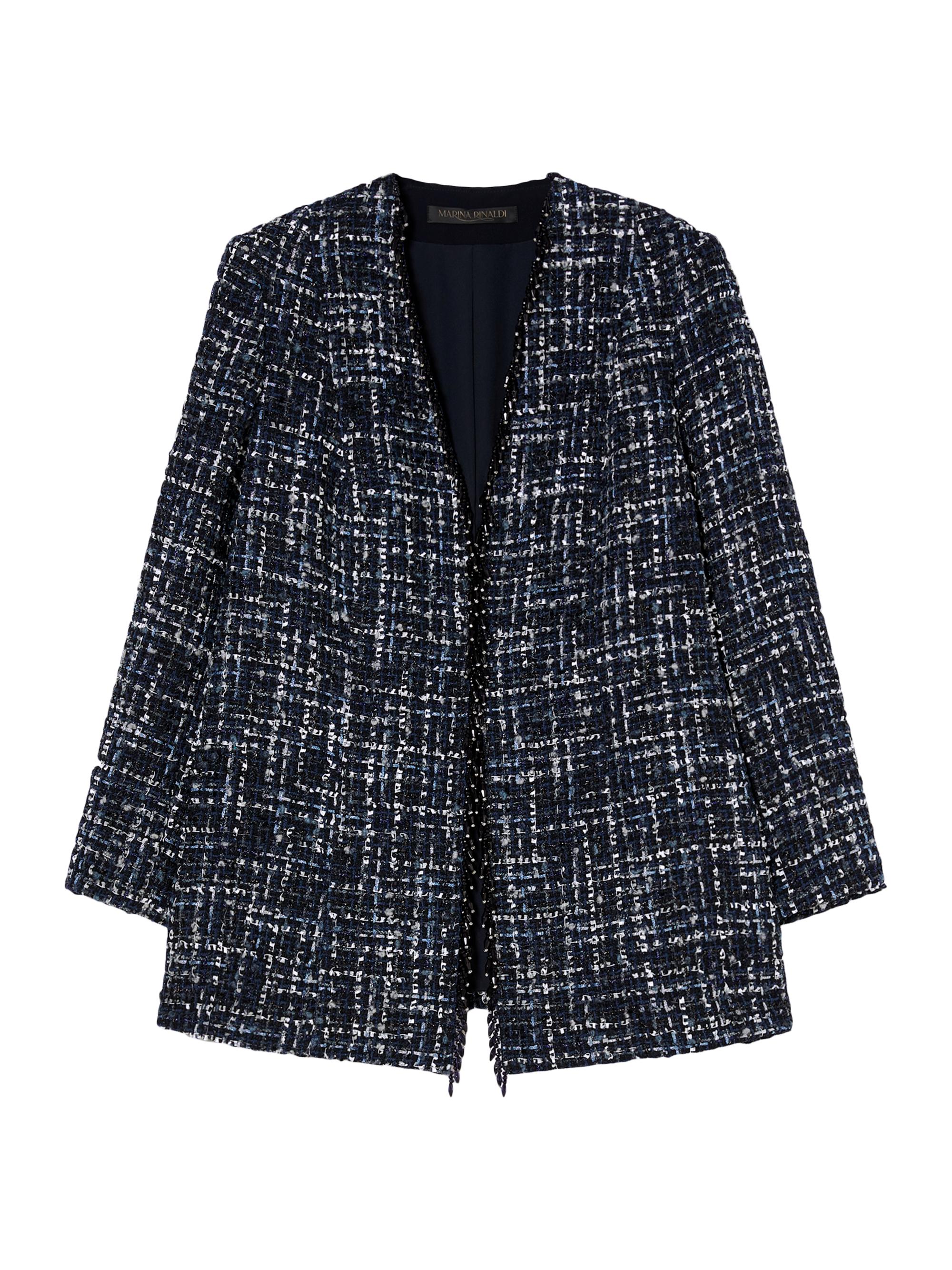 Marina Rinaldi Women's Plus Tattico Tweed Jacket - Midnight Blue