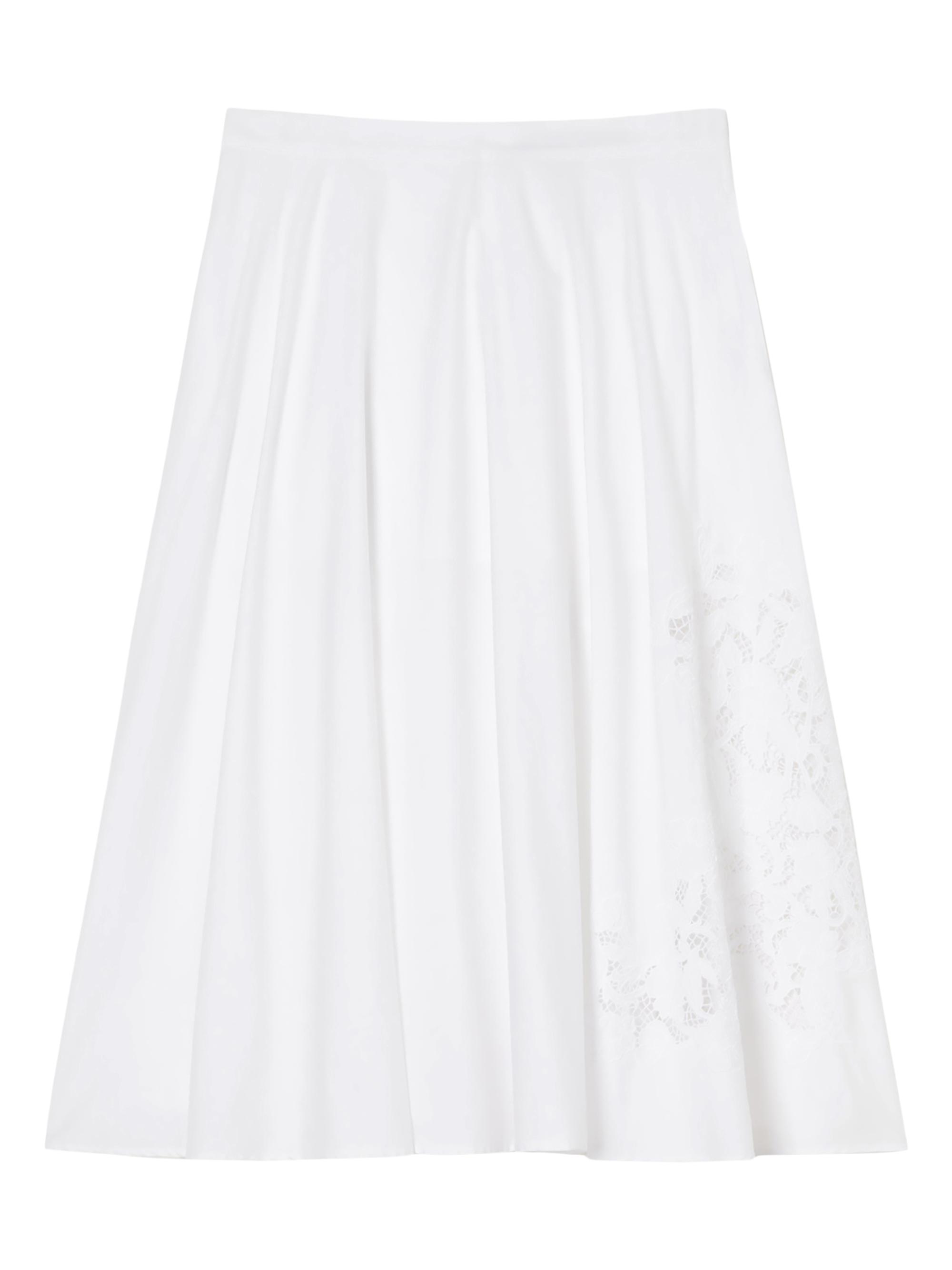Marina Rinaldi Women's Plus Cremona Broderie Anglaise Midi-Skirt - Optical White
