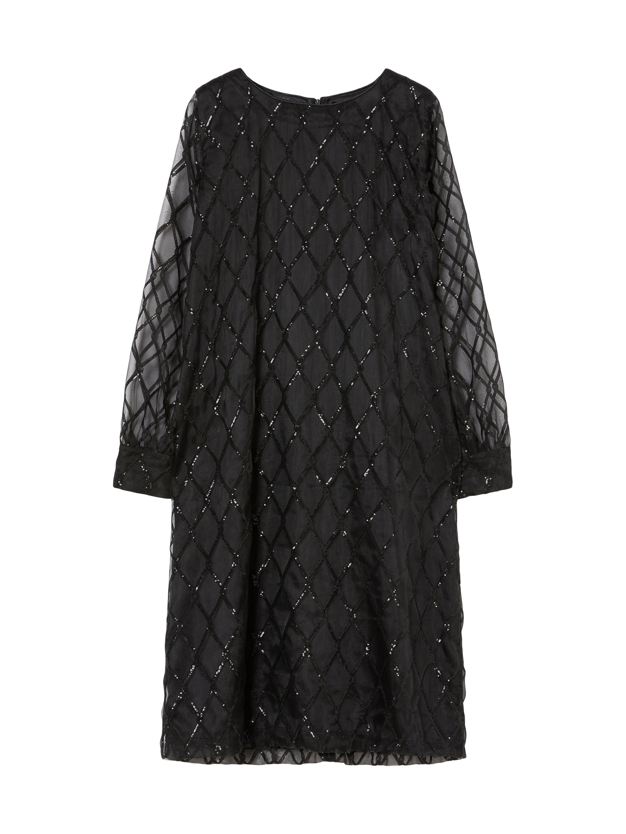 Marina Rinaldi Women's Plus Aderire Embellished Silk Organza Dress - Black