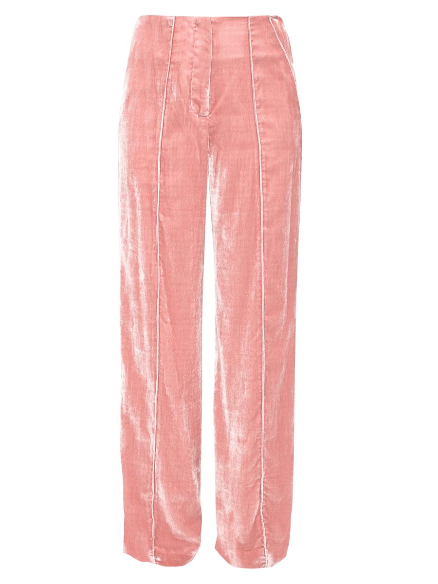 AS by DF Fiona Velvet Straight Leg Trousers | Saks Fifth Avenue