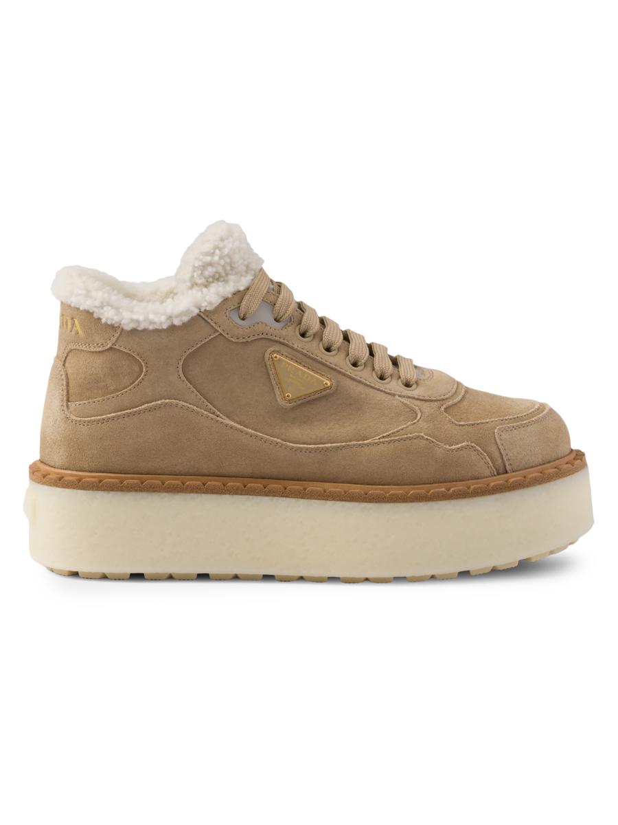 関税込 PRADA |Suede mid-top sneakers Prada Suede Mid-Top Sneakers | Saks Fifth Avenue