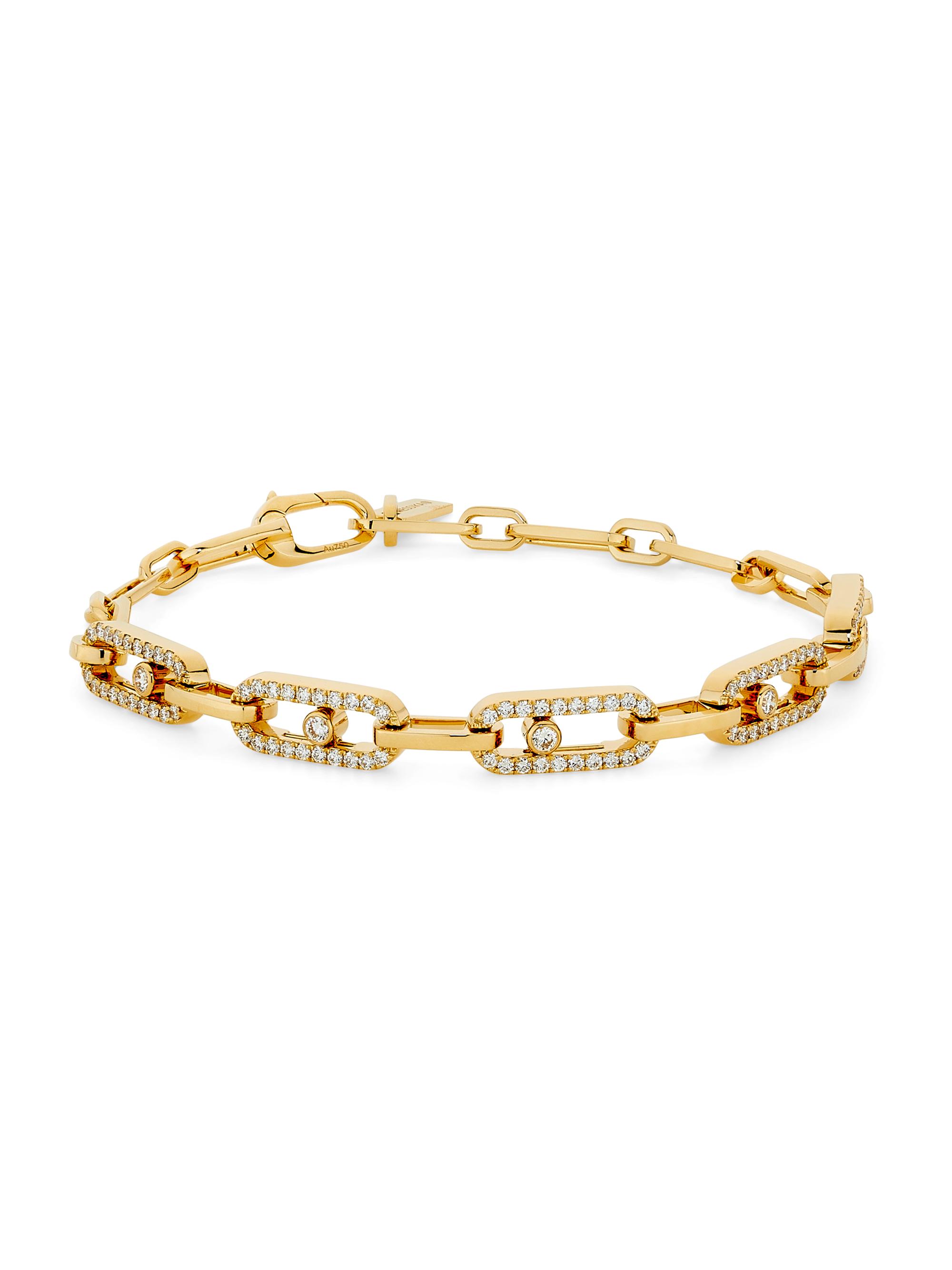 Messika Women's Move Link 18K Yellow Gold & 0.82 TCW Diamond Bracelet - Yellow Gold