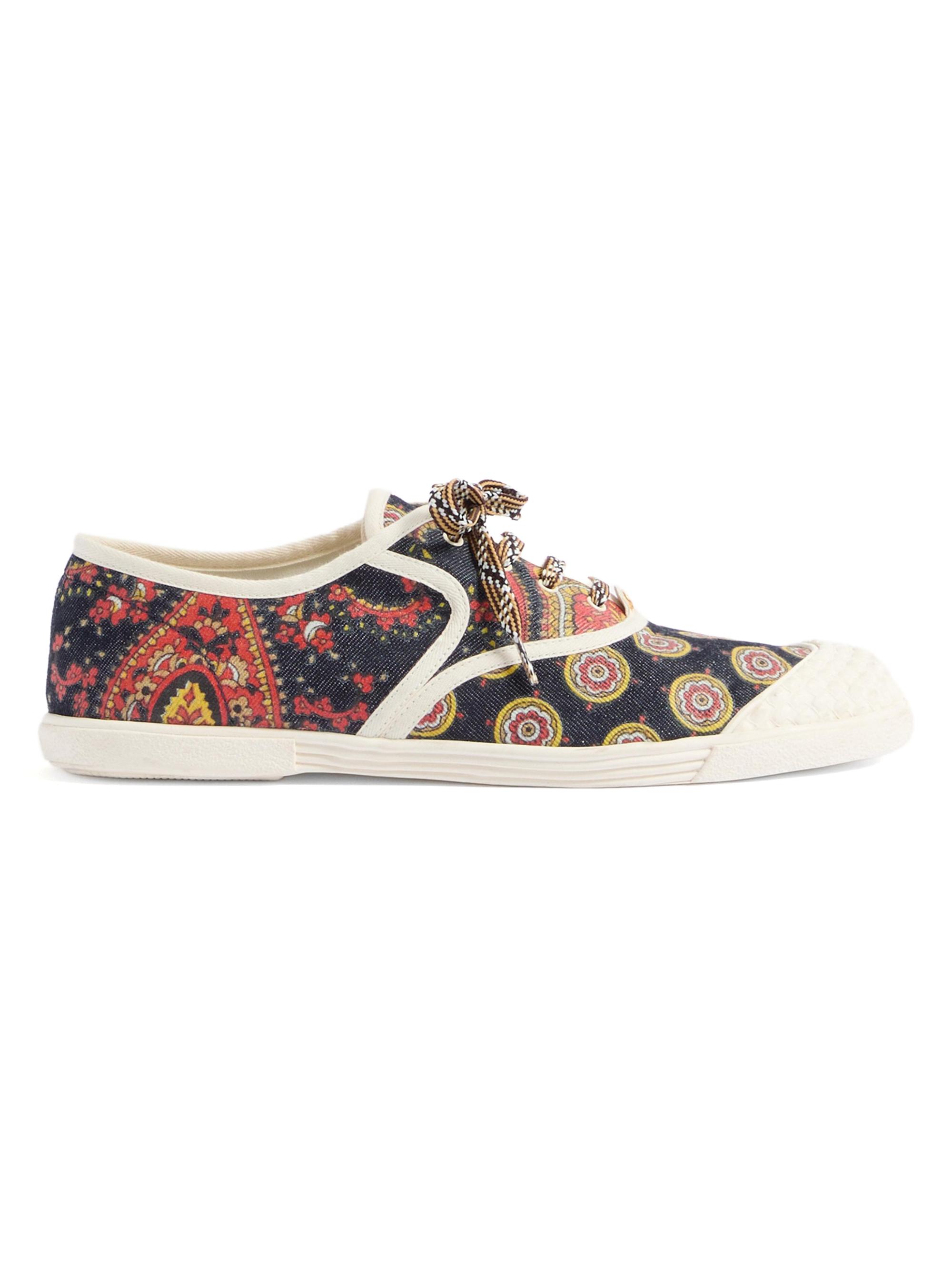 Valentino Garavani Men's Bay By Bay Sneakers in Voyage Imaginaire Denim Fabric - Multicolored