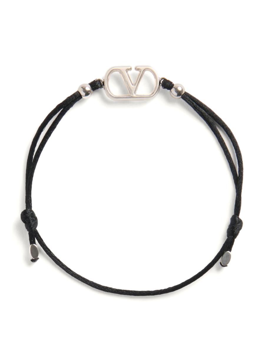 【VALENTINO】ブラック＆ゴールドVLogo Signatureブレスレット Vlogo Signature Bracelet In Metal And Swarovski® Crystals