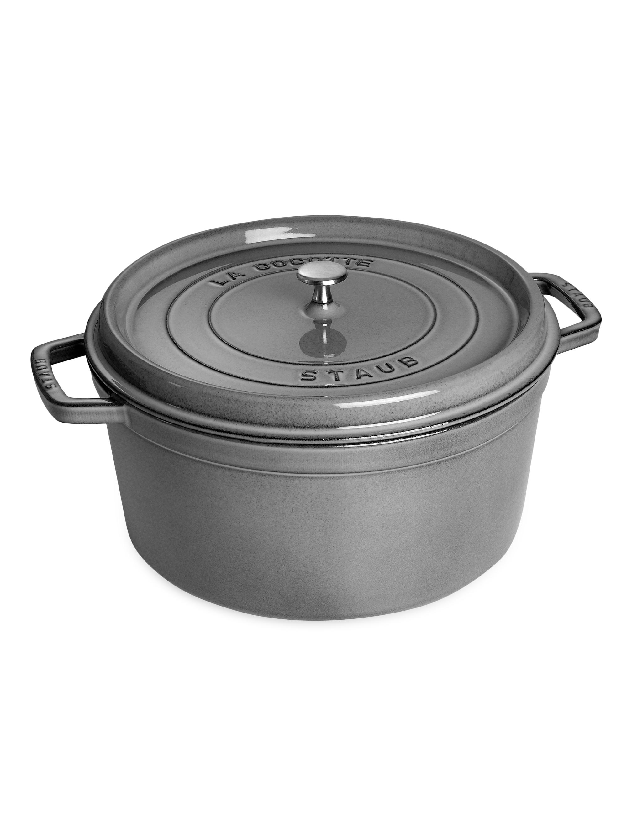 Staub Cast Iron 13.25 Quart Round Cocotte - Grenadine