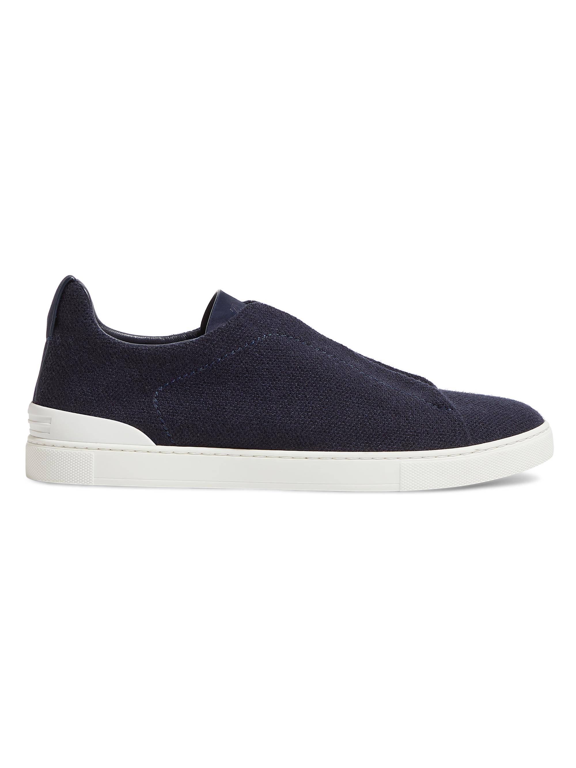 ZEGNA Cotton Denim Triple Stitch Sneakers | Saks Fifth Avenue