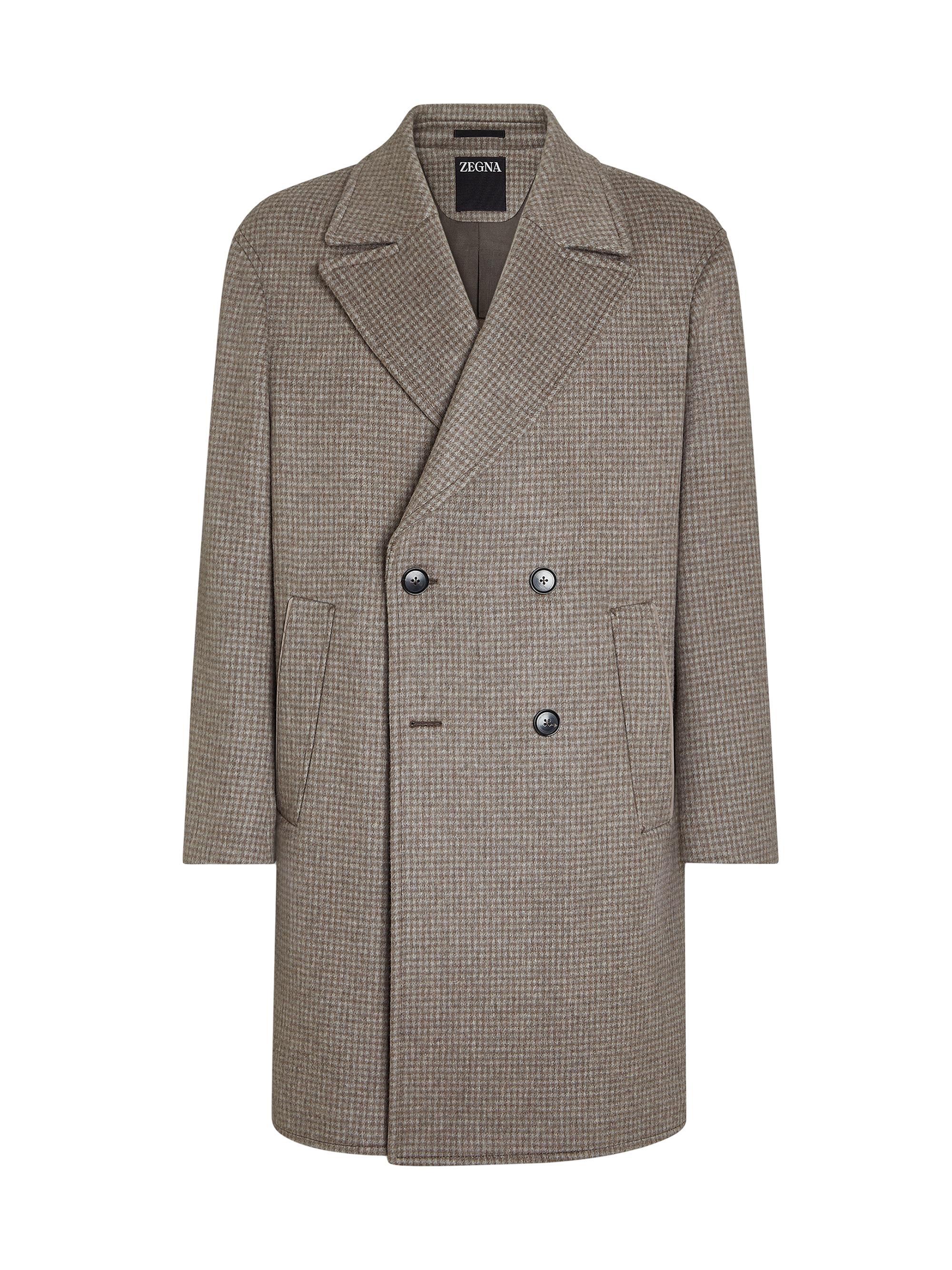ZEGNA Men's Cashmere and Wool Blend Overcoat - Taupe