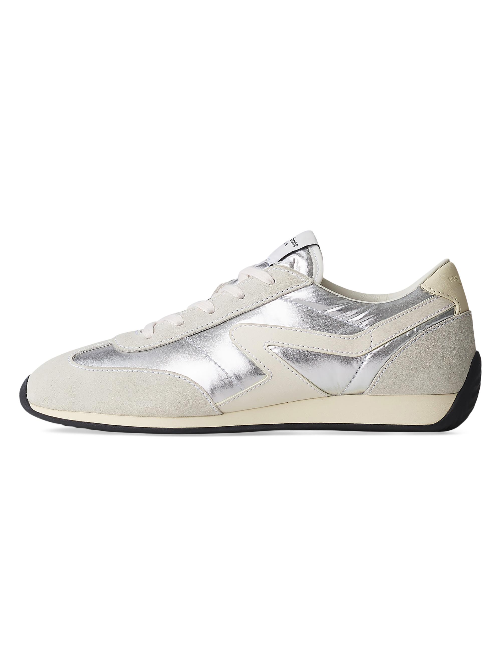 rag & bone Women's Retro Runner Suede Sneakers - Silver