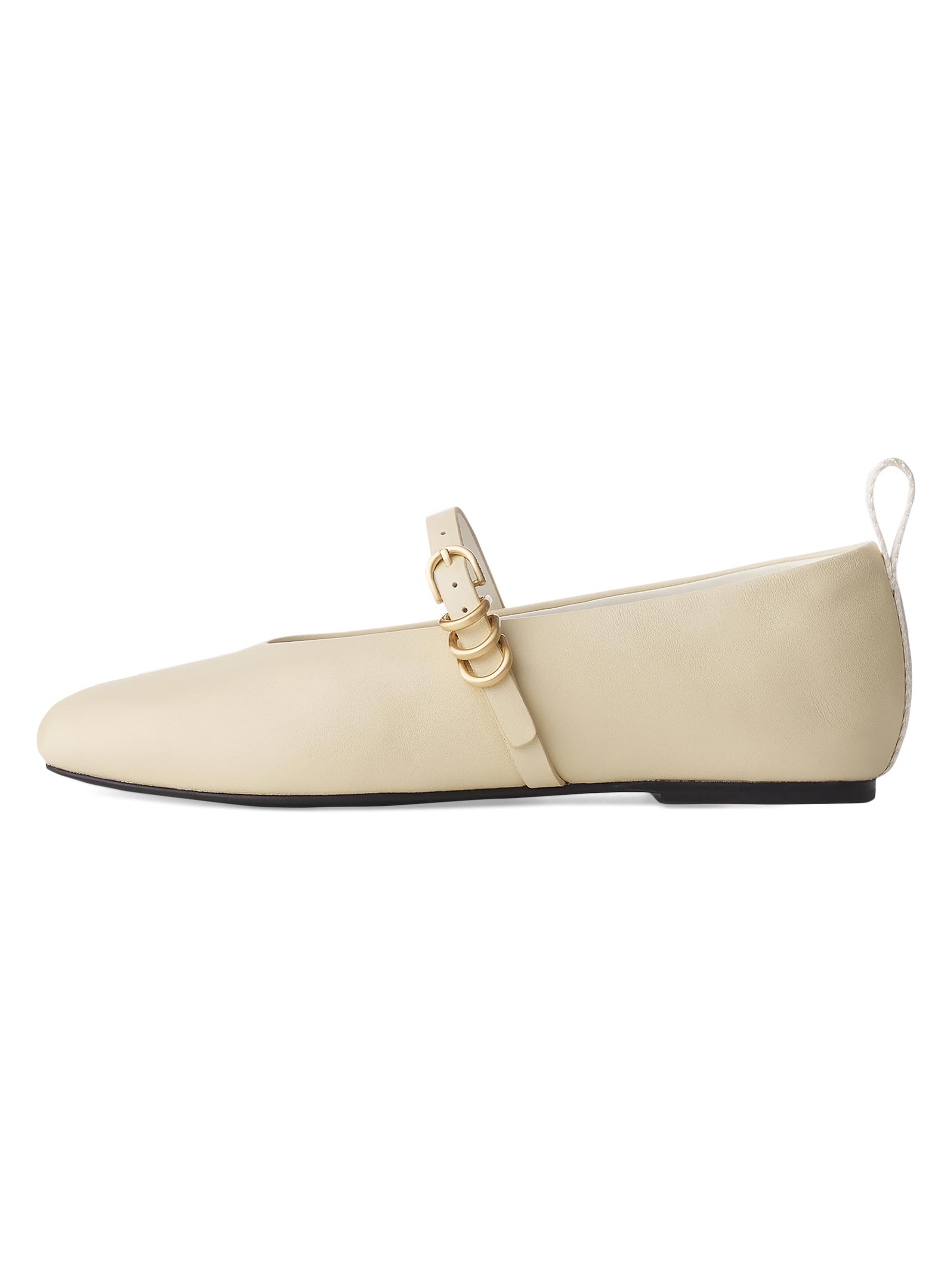rag & bone Women's Spire Leather Mary Janes - Cream