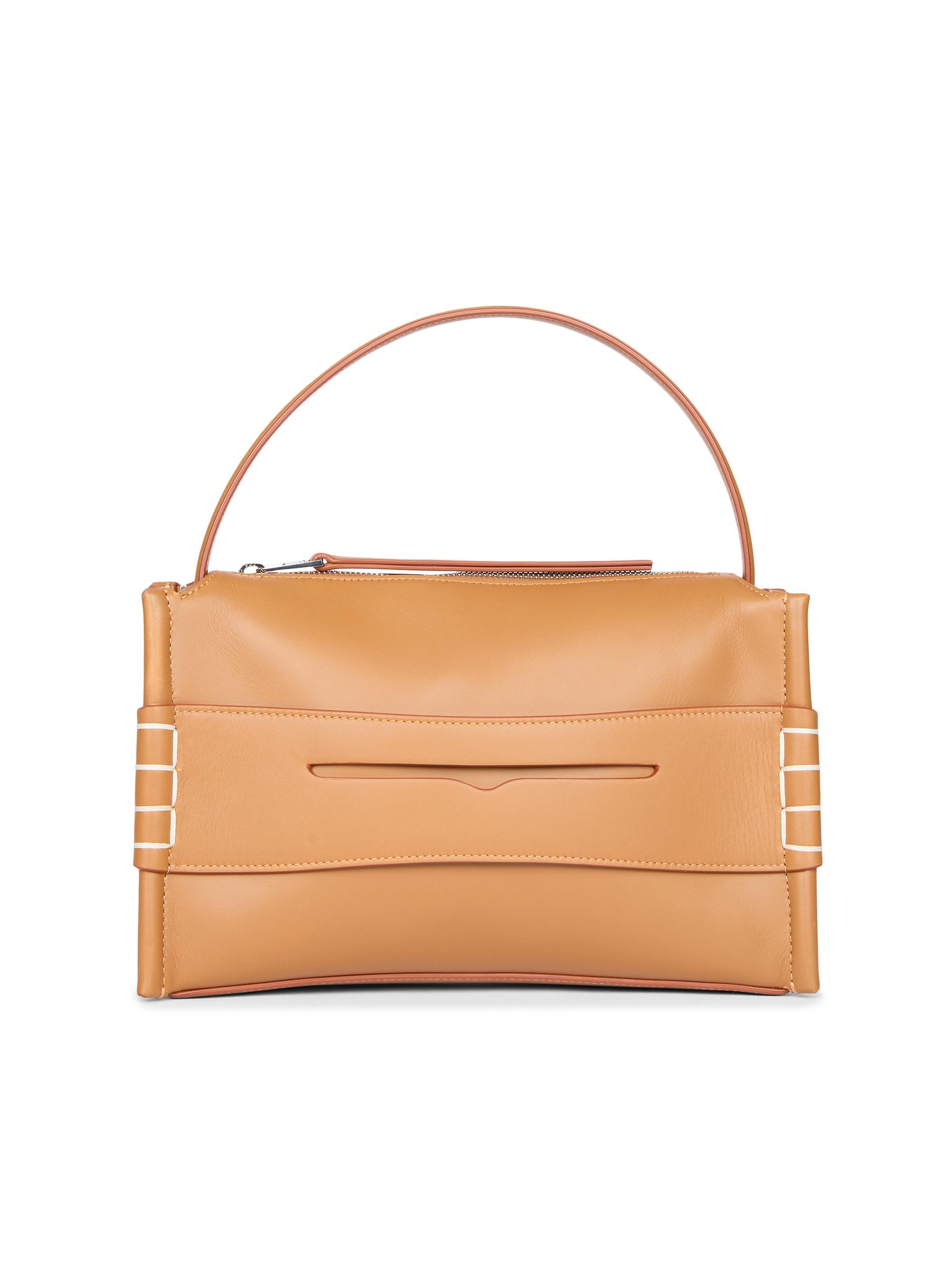 JW Anderson Women's Loafer Leather Top Handle Bag - Tan