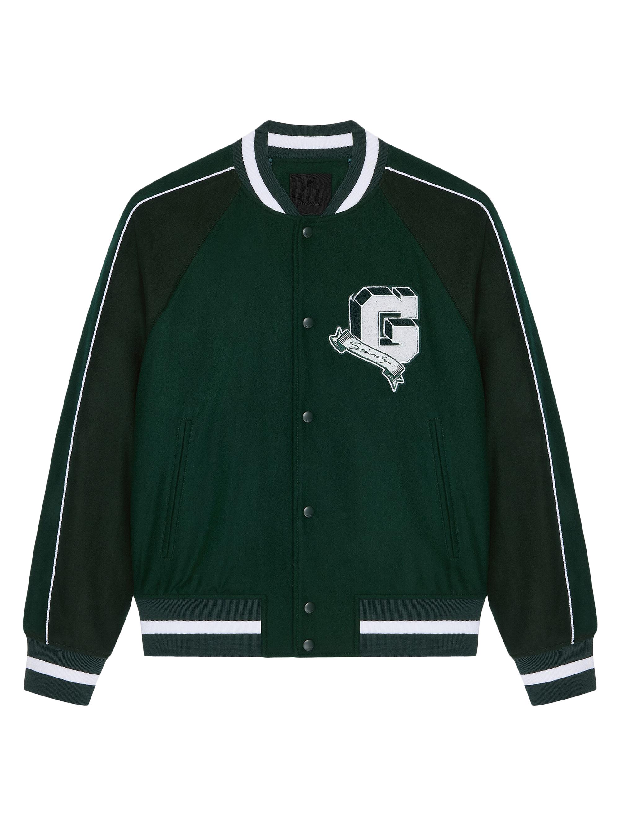 Givenchy Men's College Varsity Jacket in Wool - Dark Green