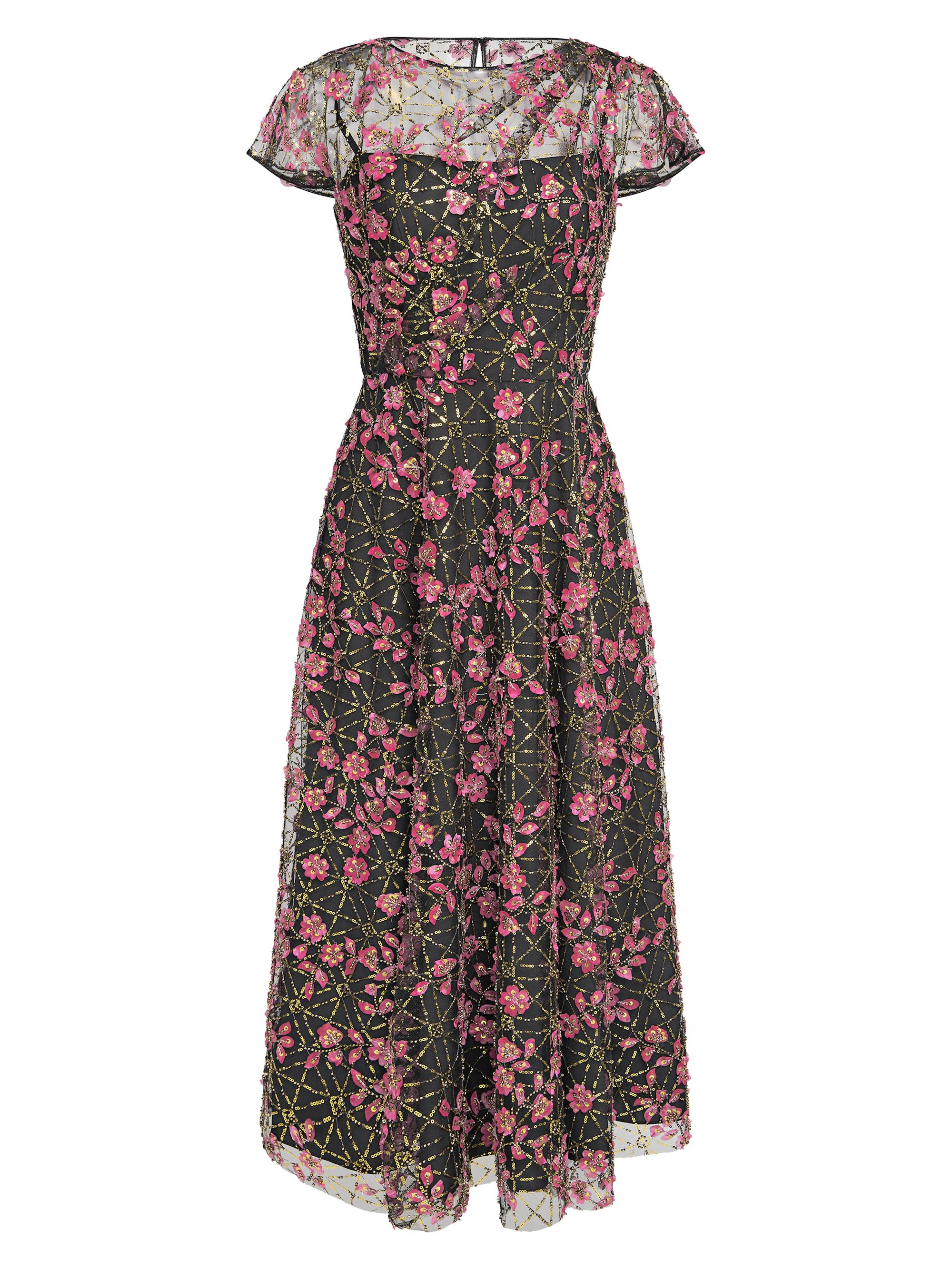 Theia Women's Mariah Beaded A-Line Cocktail Dress - Black Zinnia