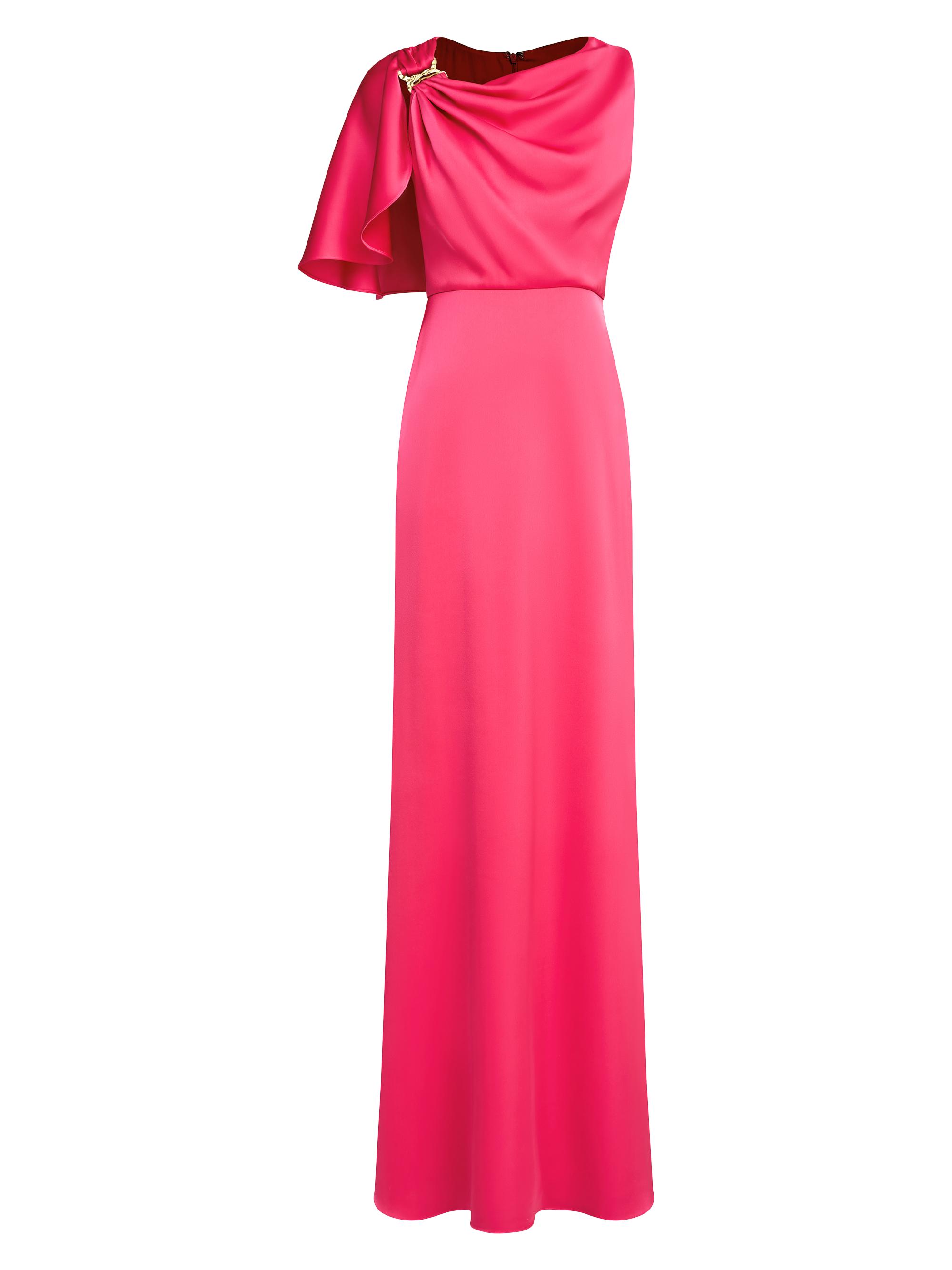 Theia Women's Darcie Satin Flutter-Sleeve Gown - Begonia