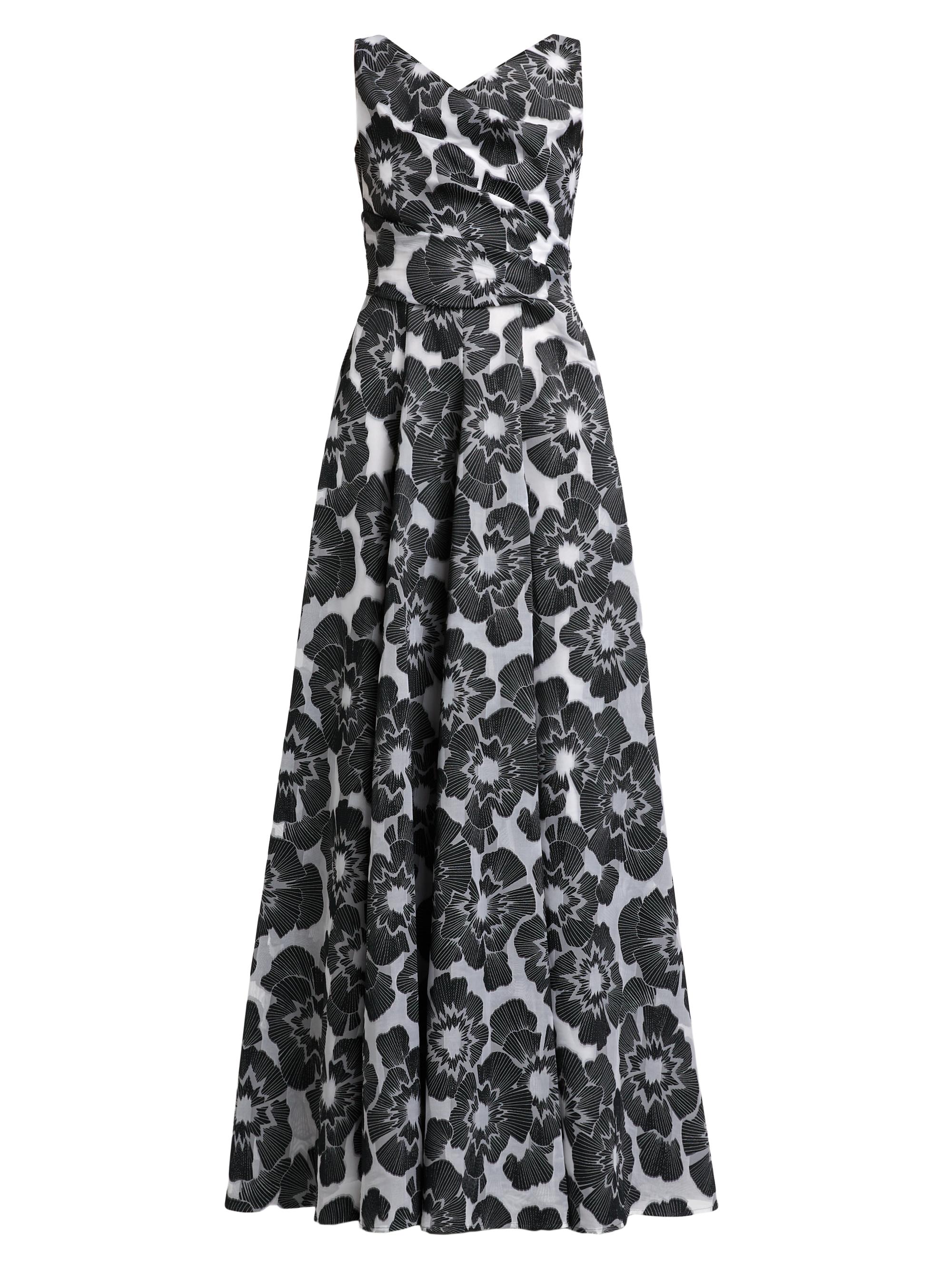 Talbot Runhof Women's Graphic Floral Fit & Flare Gown - Black