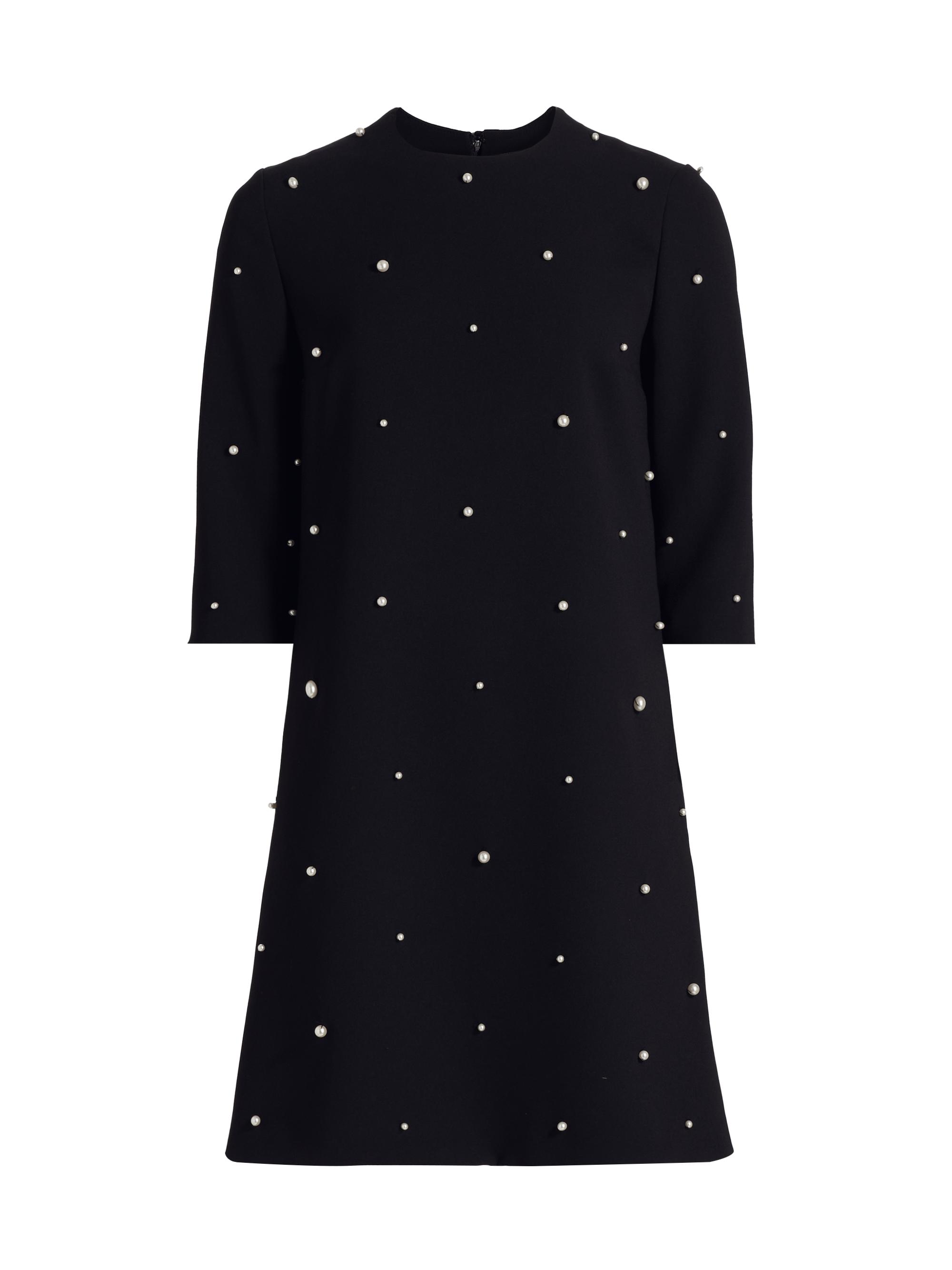 Catherine Regehr Women's Faux Pearl Embellished Crêpe Minidress - Black