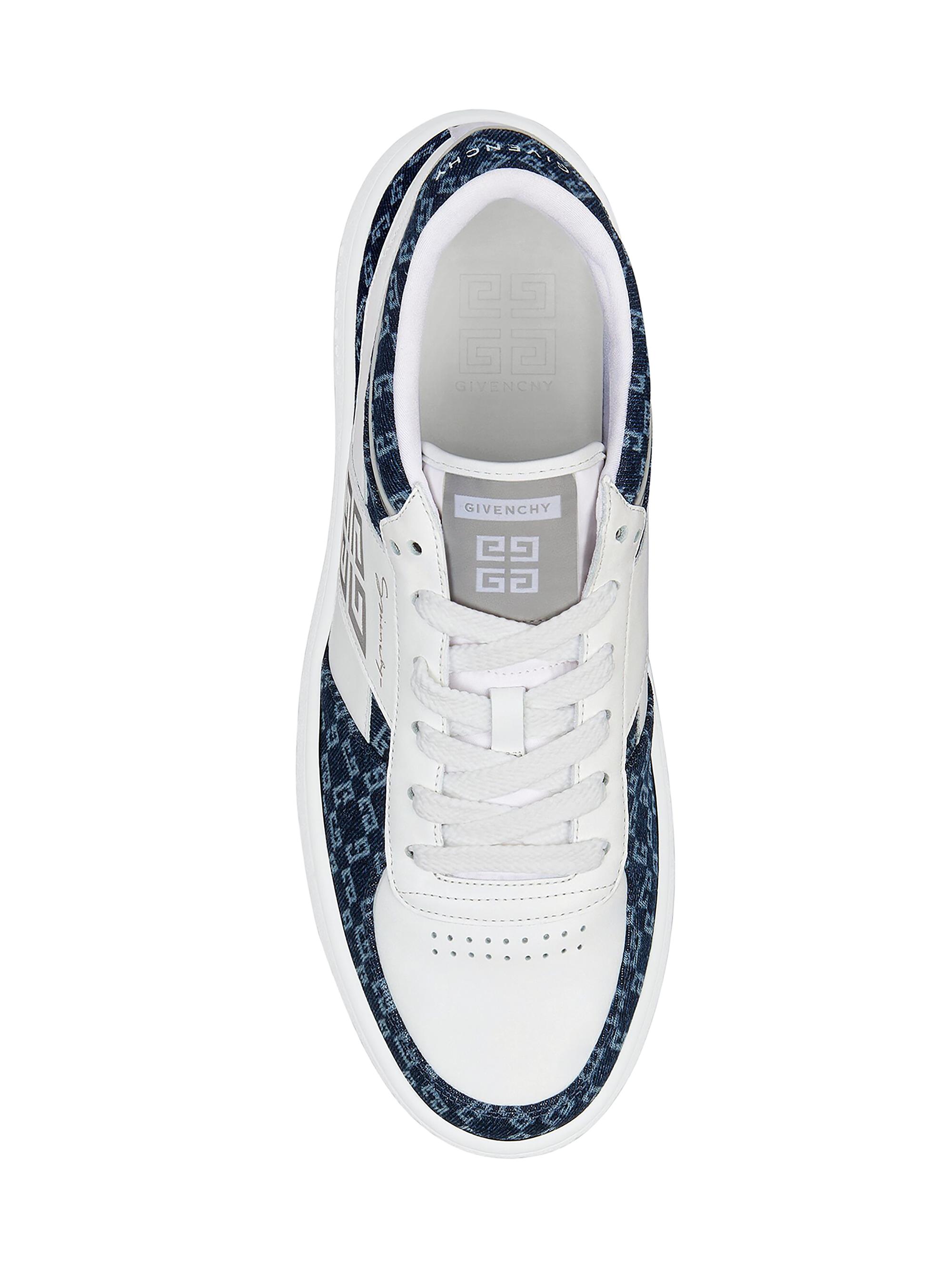 Givenchy G Move Sneakers in Mixed Leathers and Denim Monogram 72