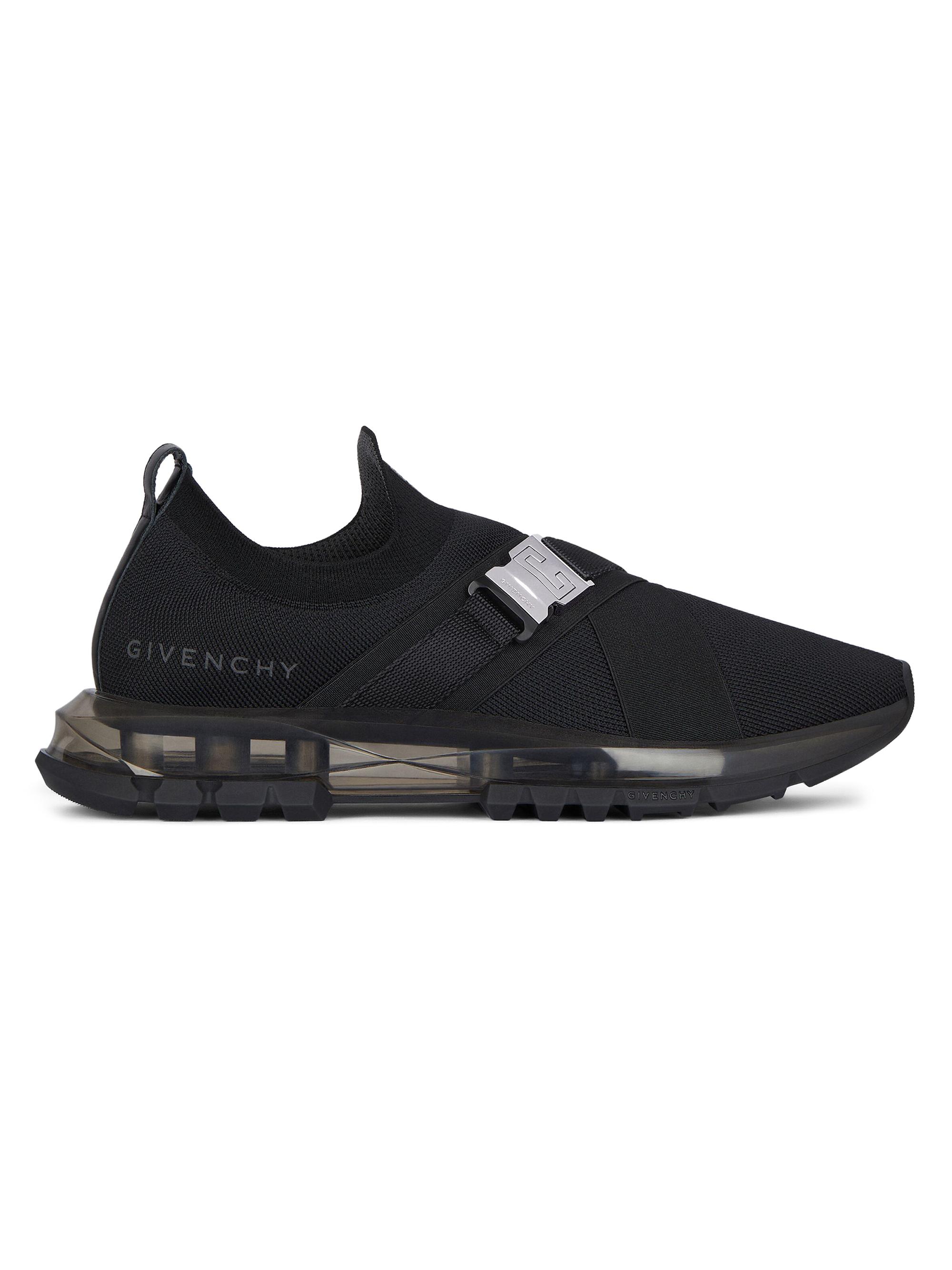 Givenchy Men's Spectre Sneakers in Knit with 2G Buckle - Black