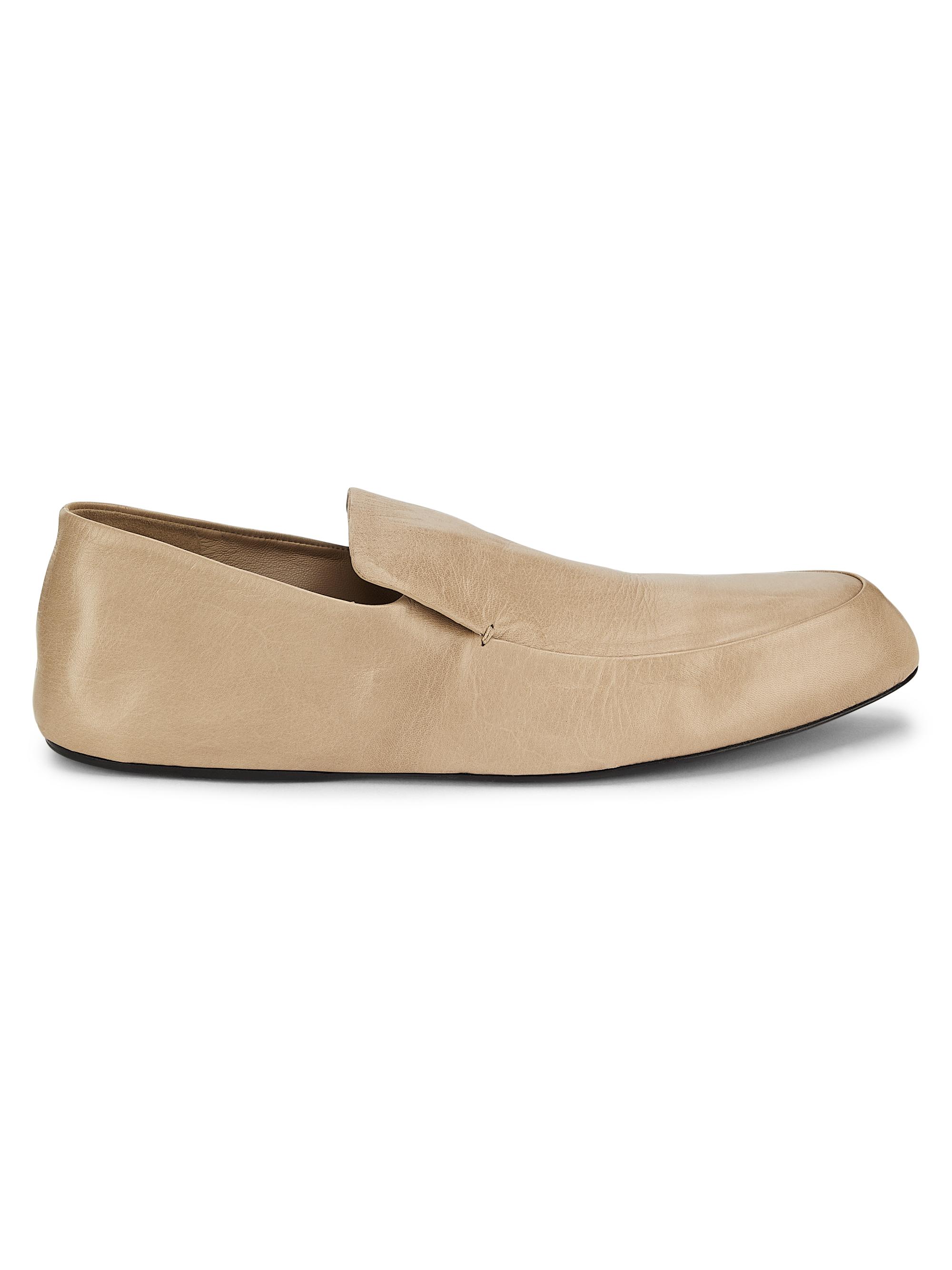 Jil Sander Women's Leather Loafers - Dark Sand